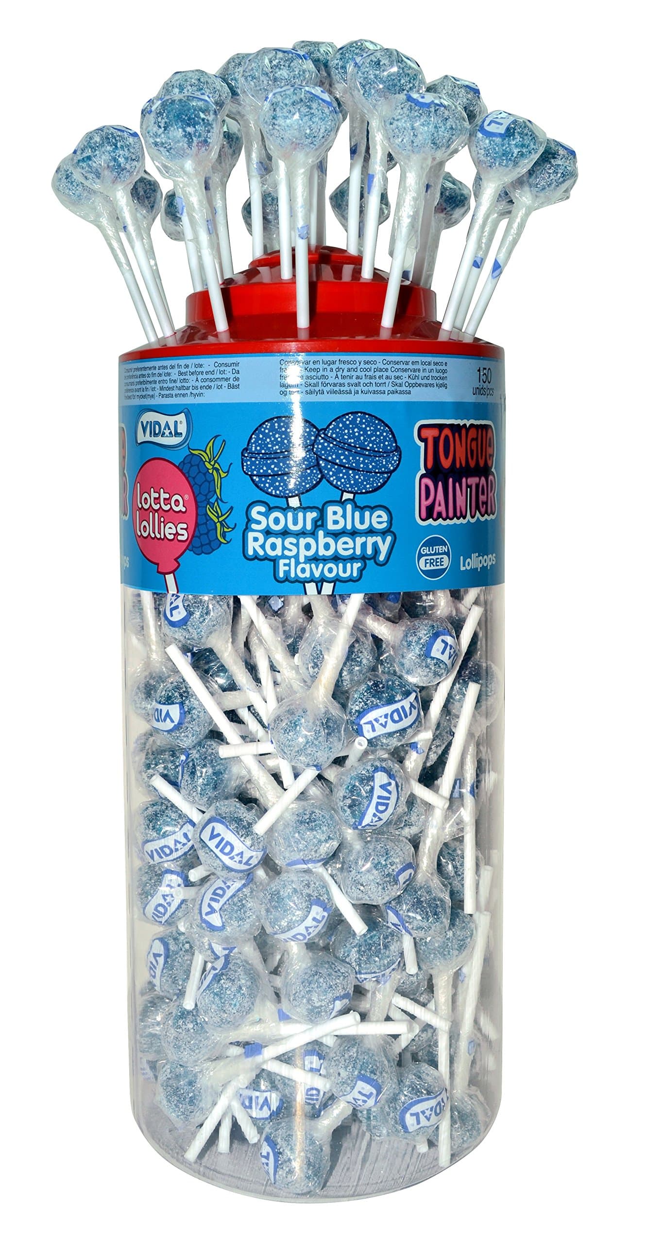Lollipops Sour Blue Raspberry (Pack of 150)