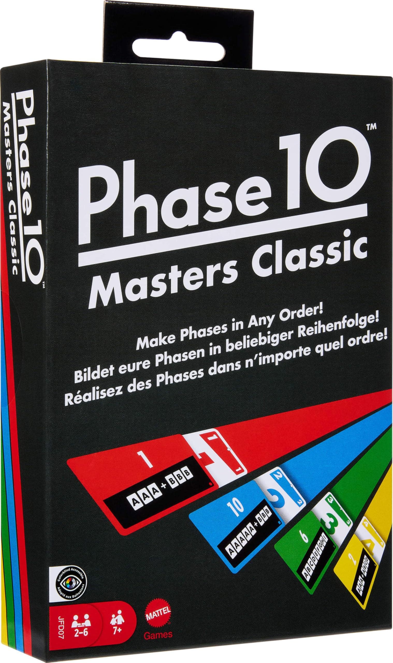 Phase 10 Masters Classic Card Game Including 60 Phase Target Cards that Can Be Played in Any Order for 2 to 6 Players