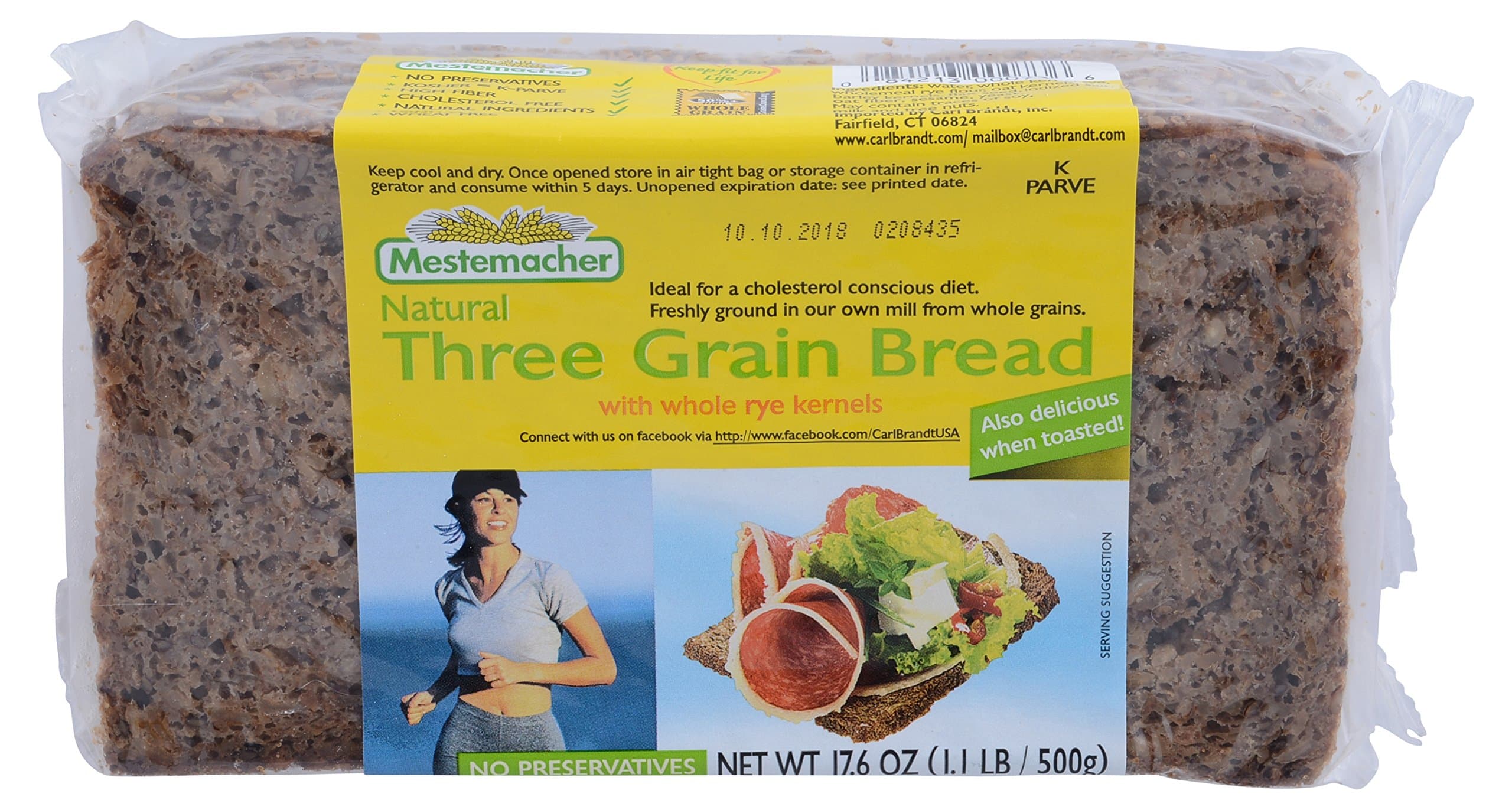 Bread Three Grain, 17.6-Ounce (Pack of 6)