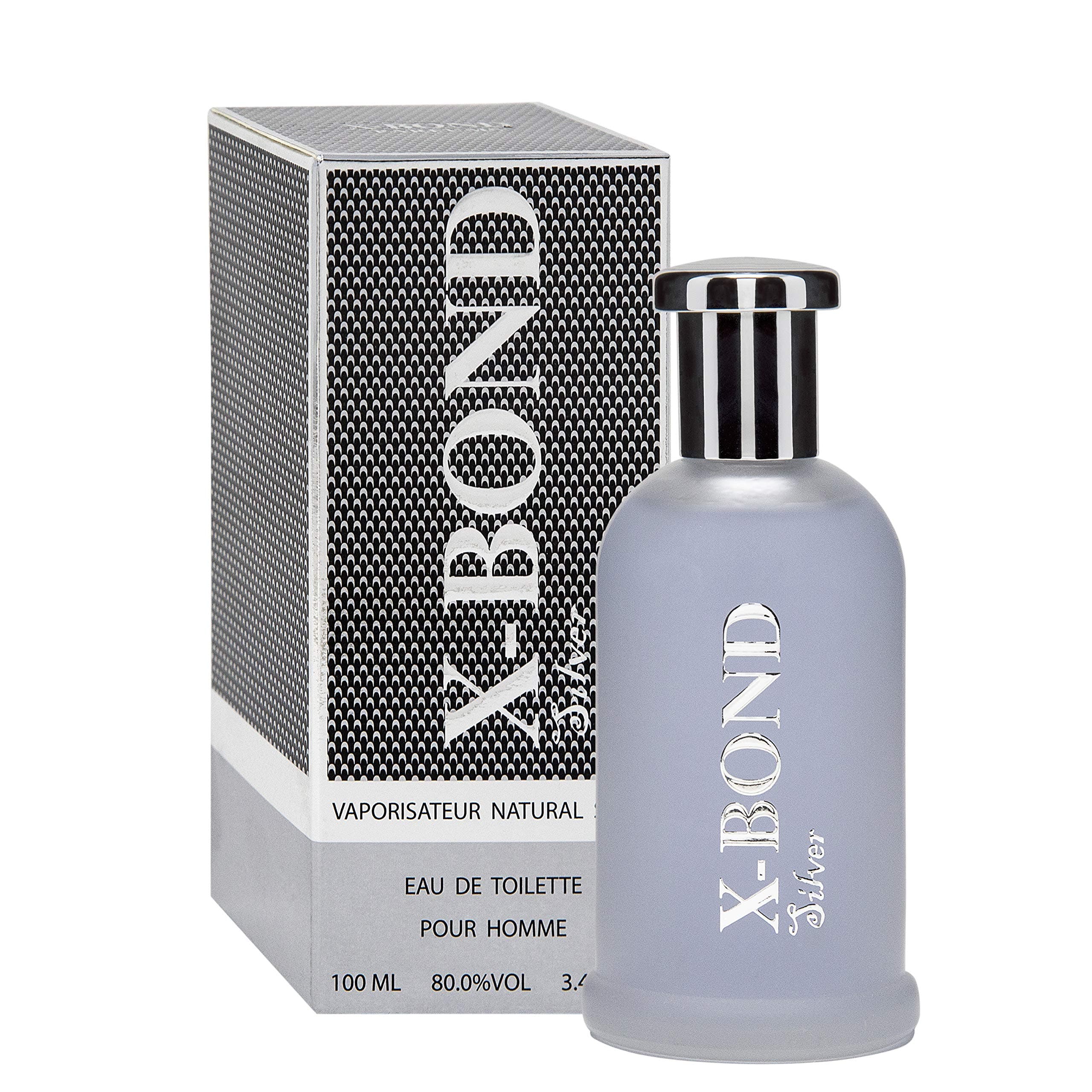 X-BOND SILVER Eau de Toilette for Men 100 ML (3.4 Fl.oz.) ● Fresh Woody fragrance for him