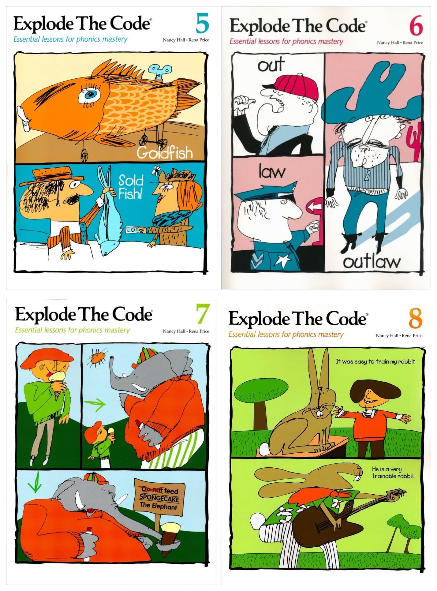 Explode the Code 4 Books SET: Book 5, 6, 7 and 8 (Essential Lessons for Phonics Mastery)
