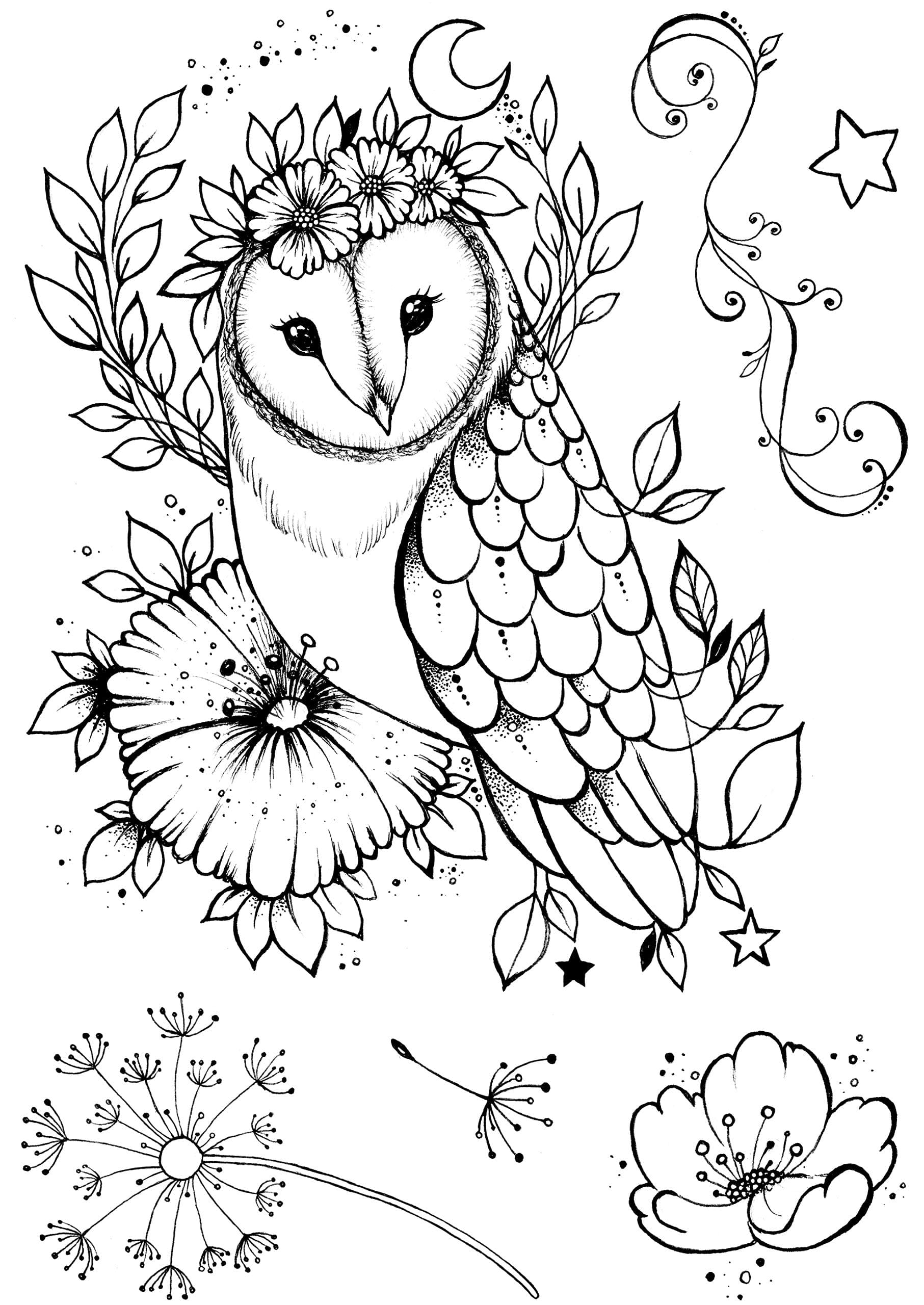 Pink Ink Designs Clear Stamp-Midsummer Owl, A5