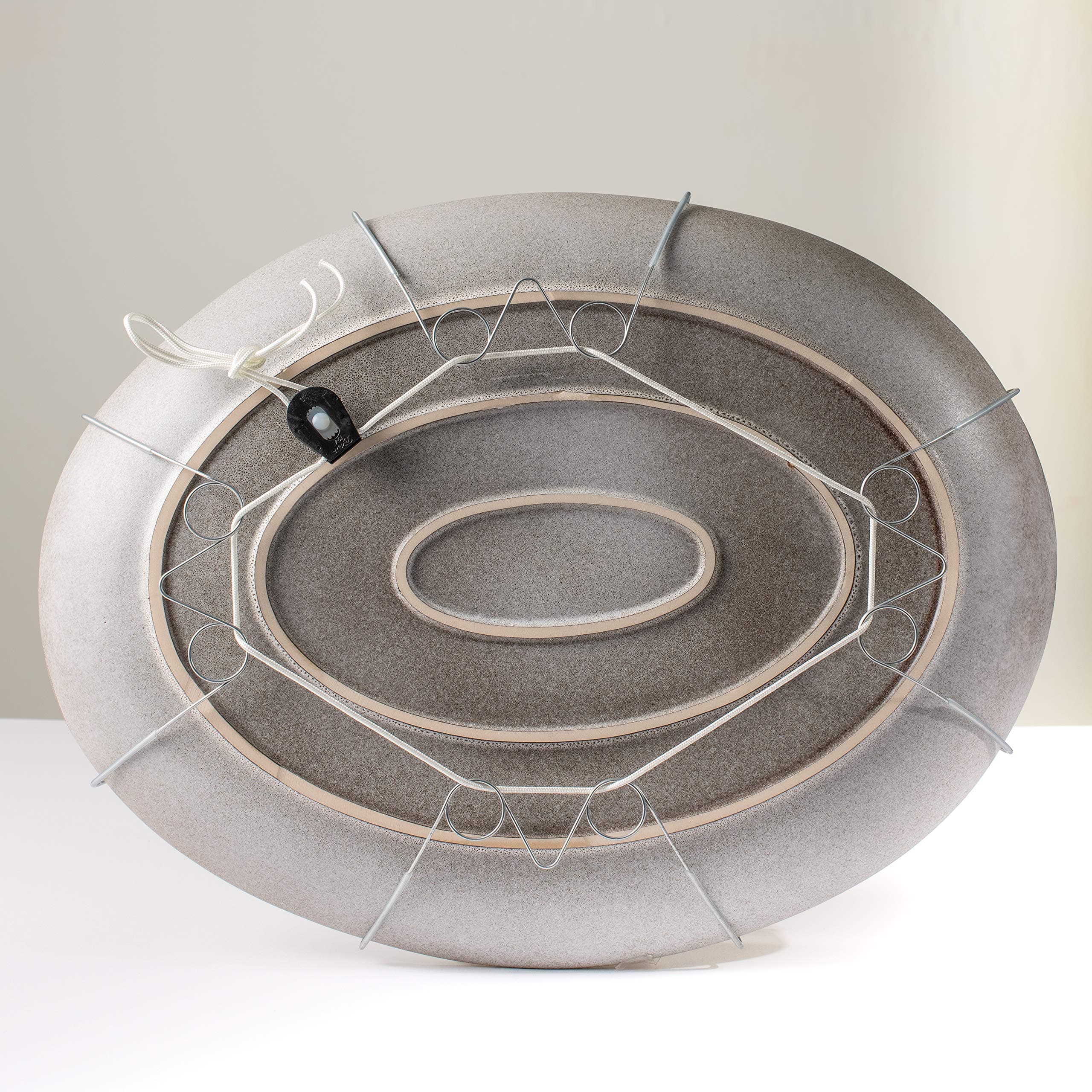 Display Buddie Adjustable Wall Plate Hanger - for Oval Square Round Rectangle Wall Display - Steel - Silicone Hooks - XL Fits 18"-24" up to 8 lbs