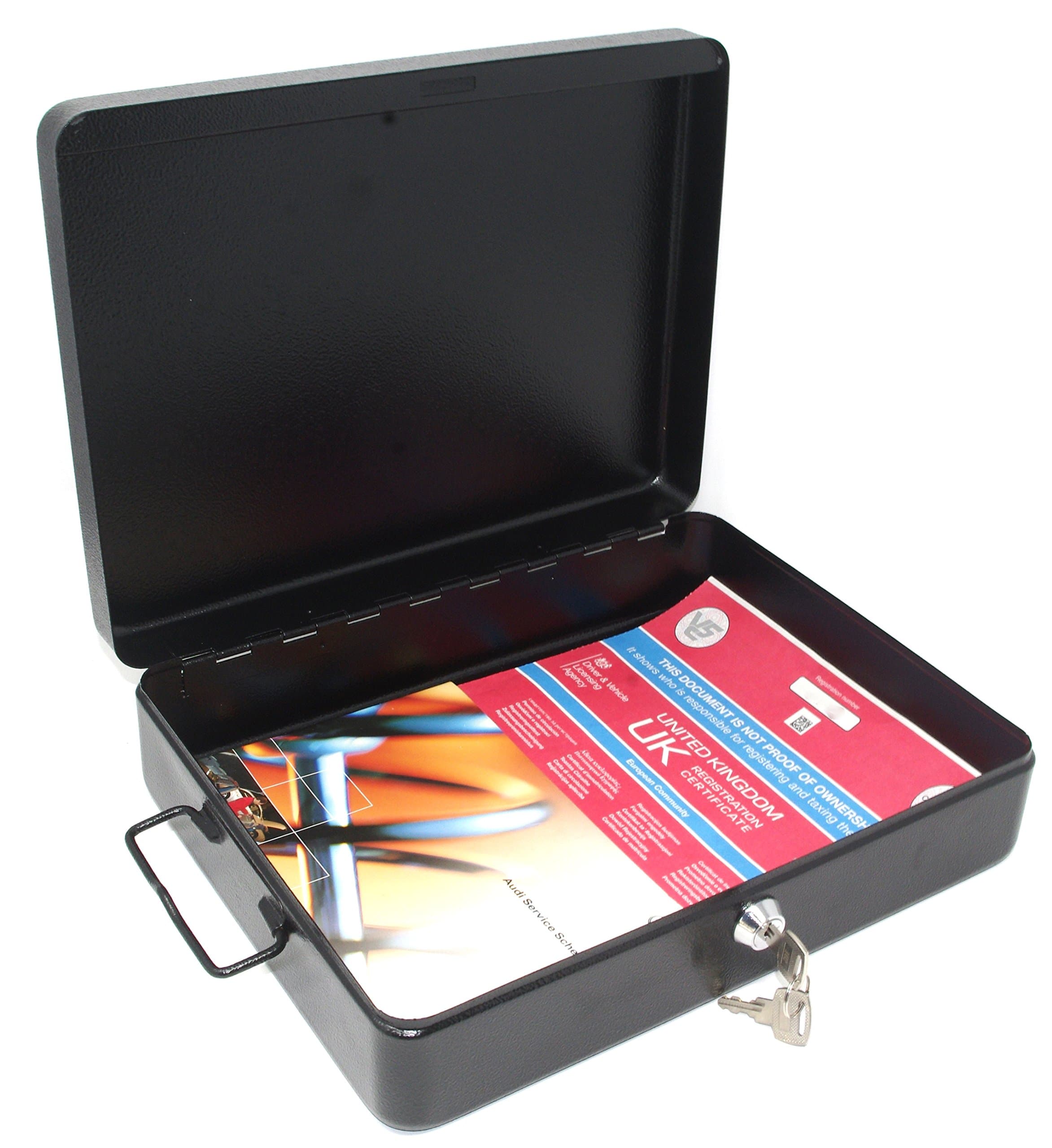 Product Nation A4 Metal Security Lock Box - Bolt Down Storage