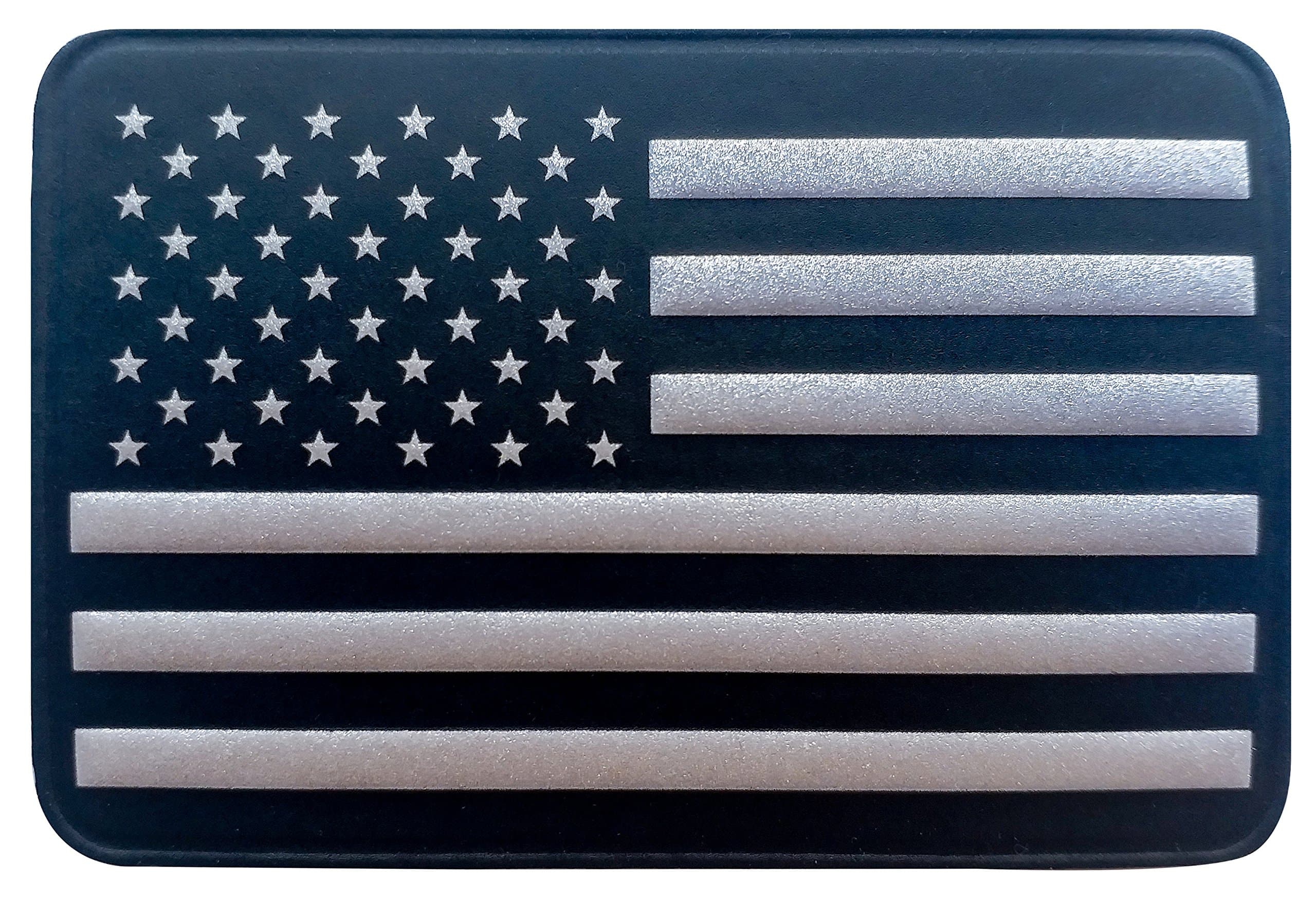 Seibertron 2"x3" US Flag Reflective in The Dark Hook & Loop 3D PVC Patch, Perfect Motorcycle Backpack, Tactical Operator Caps, Hats, Jackets, Packs and Military Apparel