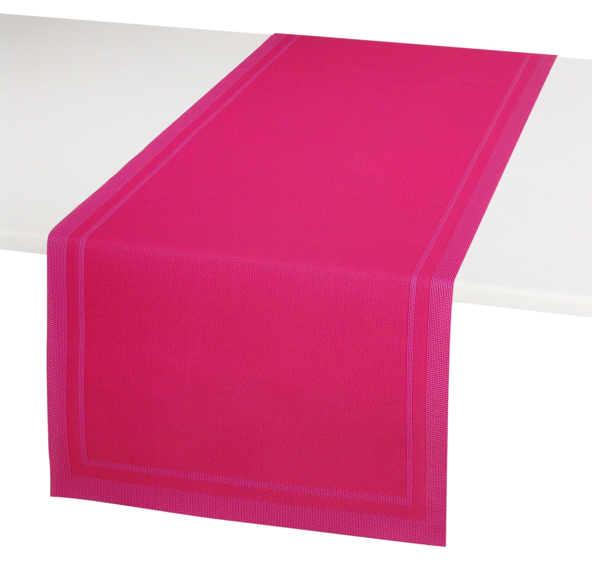 Vent Du Sud chtyucpvcad Yuco Table Runner PVC/Polyester 46 x 140 cm, PVC, fuchsia, 140x46x0,5 cm