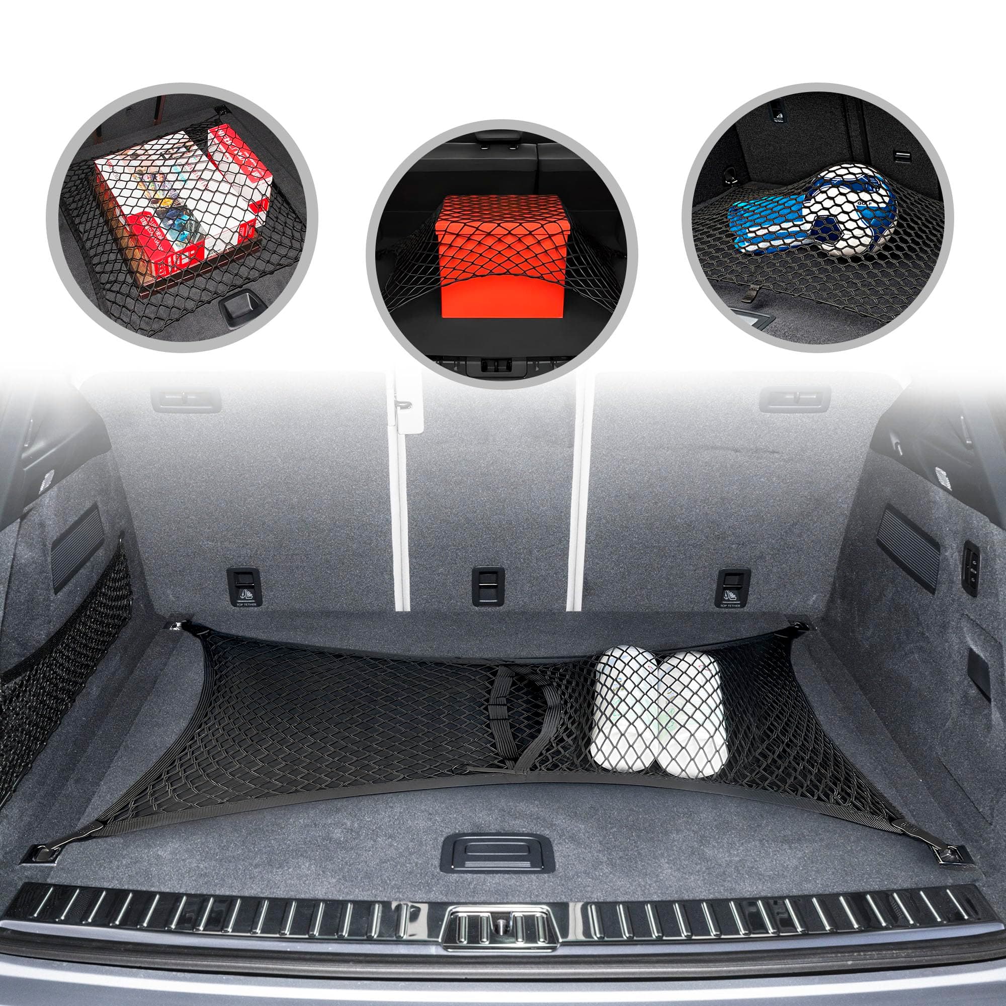 Trunknets Inc Floor Style Trunk Cargo Net for PORSCHE CAYENNE 2011 12 13 14 15 16 17 18 2019 New