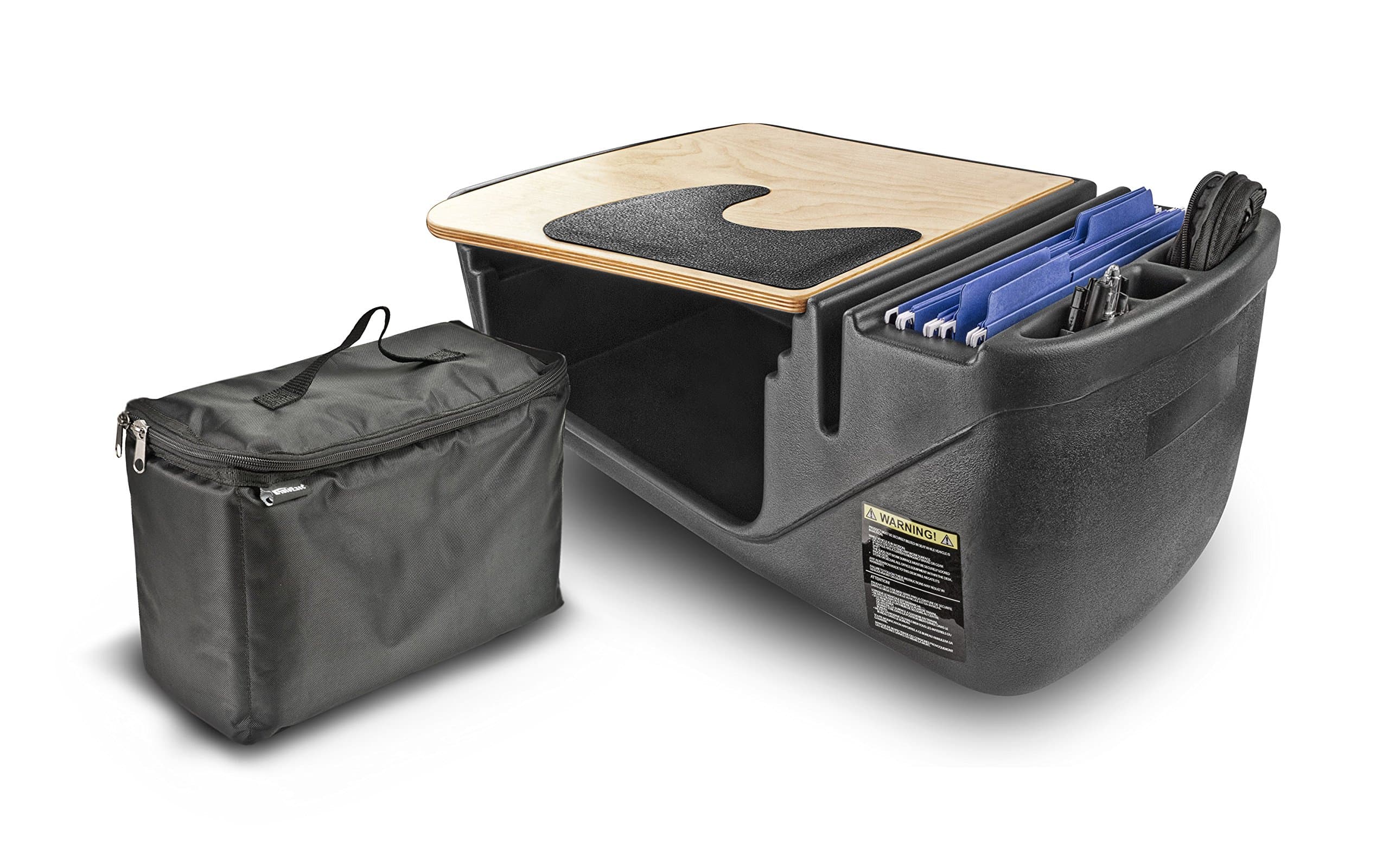 AutoExec AEGrip-02 Cooler Elite Vehicle Desk Combinatons Black/Grey/Baltic Birch Efficiency GripMaster Elite with Cooler Bag