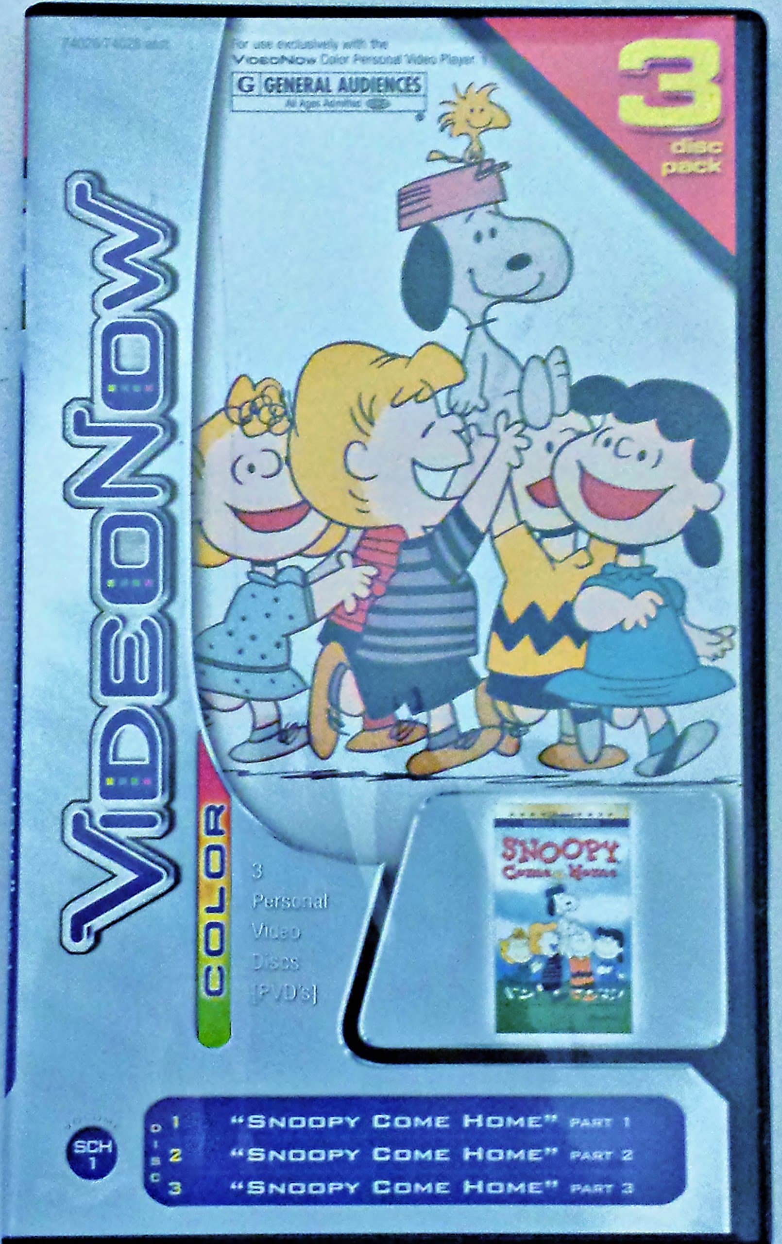 Videonow Color Snoopy Come Home 3 Disc Pack