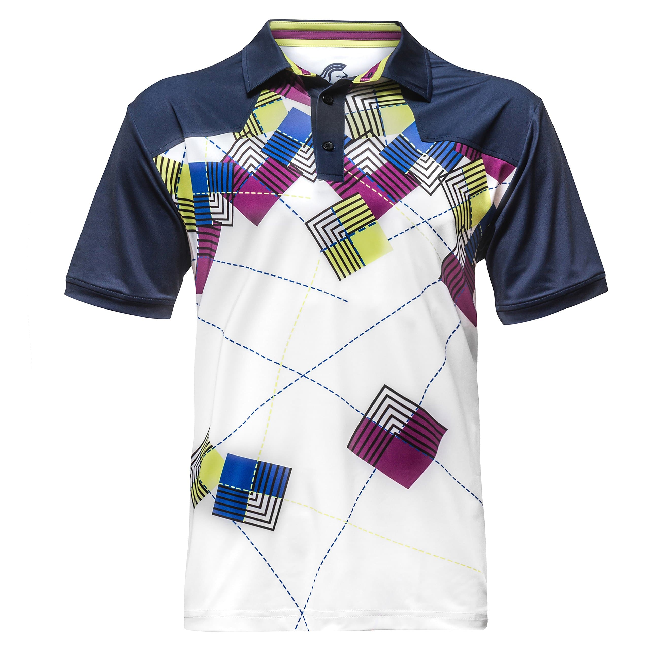 Hounskull Blue Diamond Golf Shirt For Men