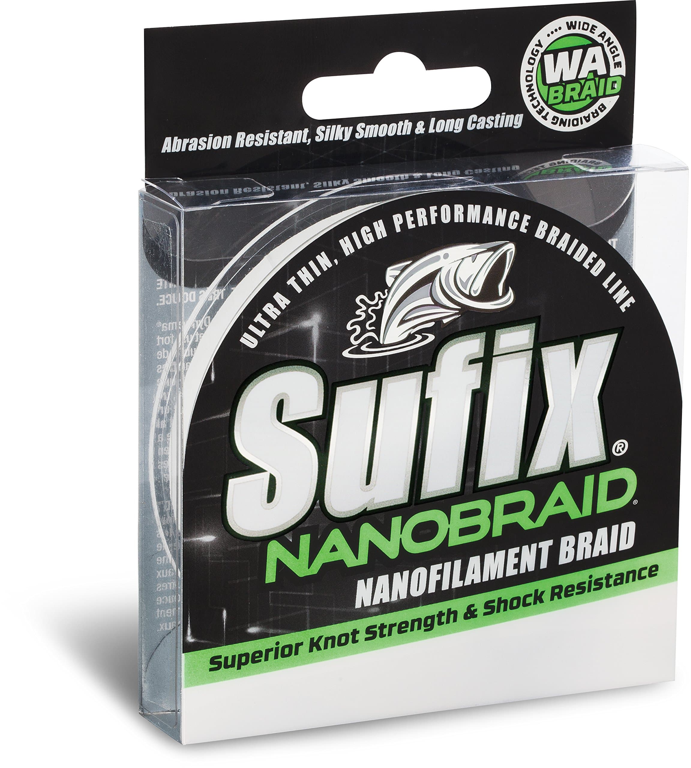 SufixNanoBraid 2 lb Low-Vis 690-002G: NanoBraid 2 lb Low-Vis Green, One Size