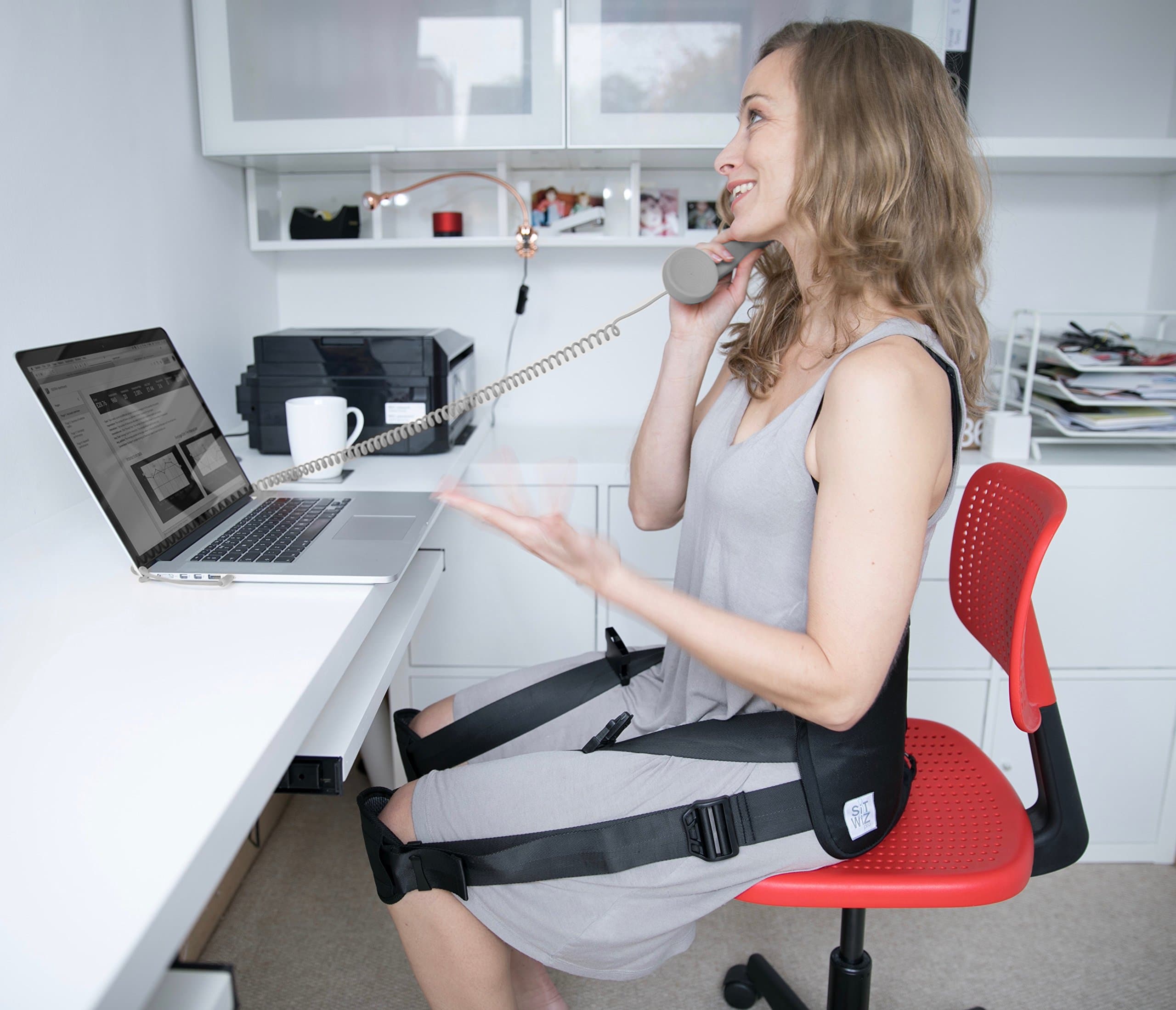 SitWiz Pro Posture: Sitting Made Smart. Lower Back Support. Posture Corrector. Relieves Back Pain Even in Pregnancy. Works While on a Chair or Cross-Legged on The Floor