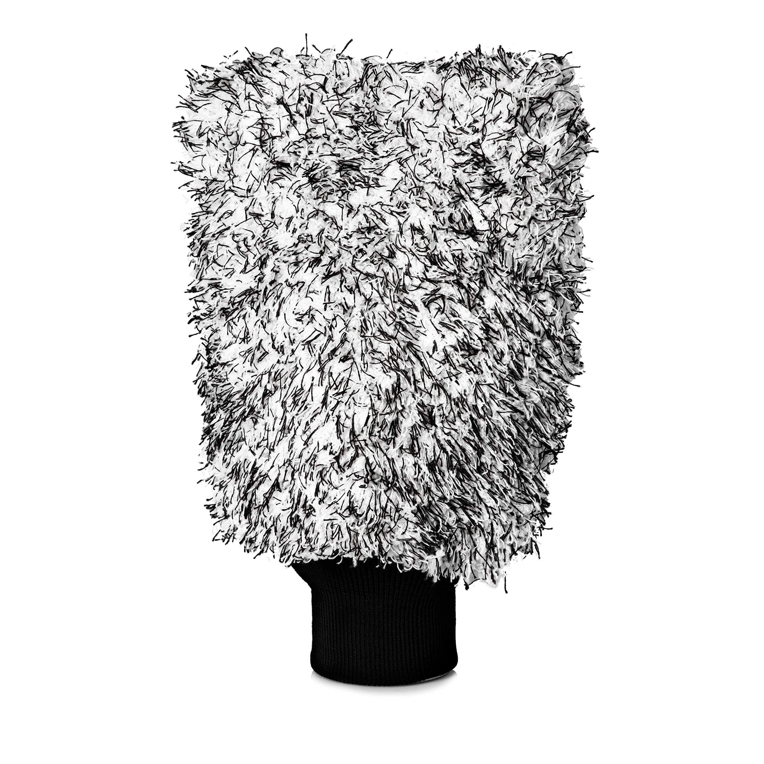Microfiber Car Wash Mitt, Car Sponge Wrapped in Soft, Plush Fiber Cloth Material, Safe Washing with Any Car Soap, Bucket, Foam Gun, Foam Cannon, Other Cleaning Supplies
