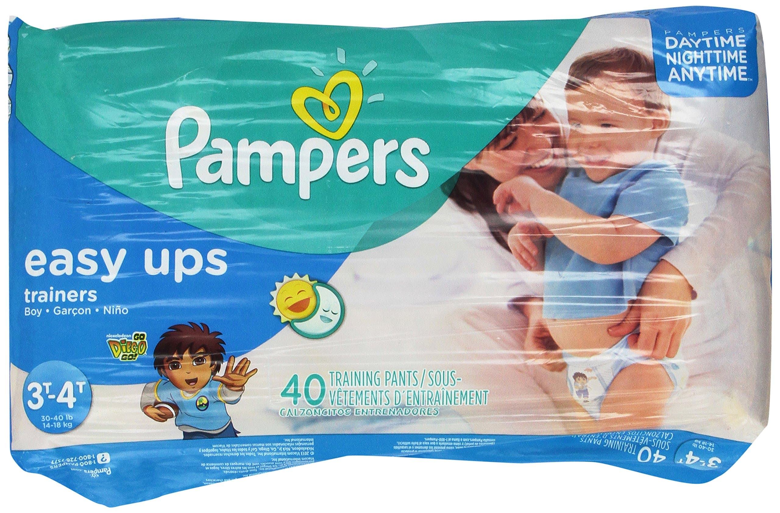 Pampers Easy Ups Boys Mega Pack, 40 Count,Size 5 (3T - 4T)