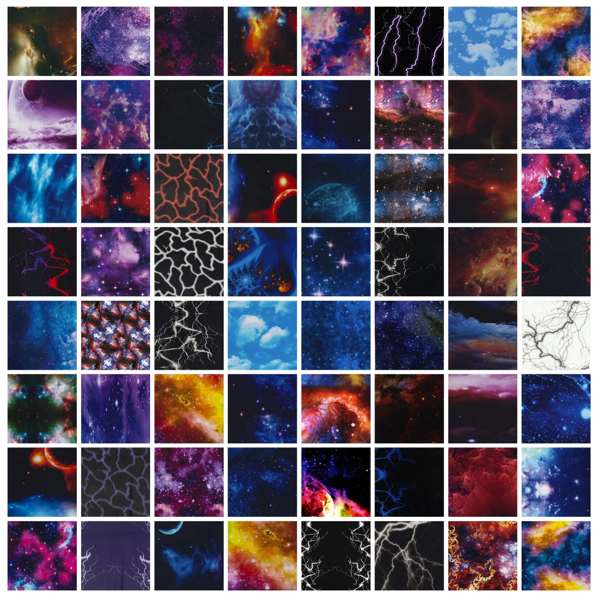 Hydrographics Space&Lighting Water Transfer Film - 5 Packs Random WTP Film (5 Rolls X3.3FT)