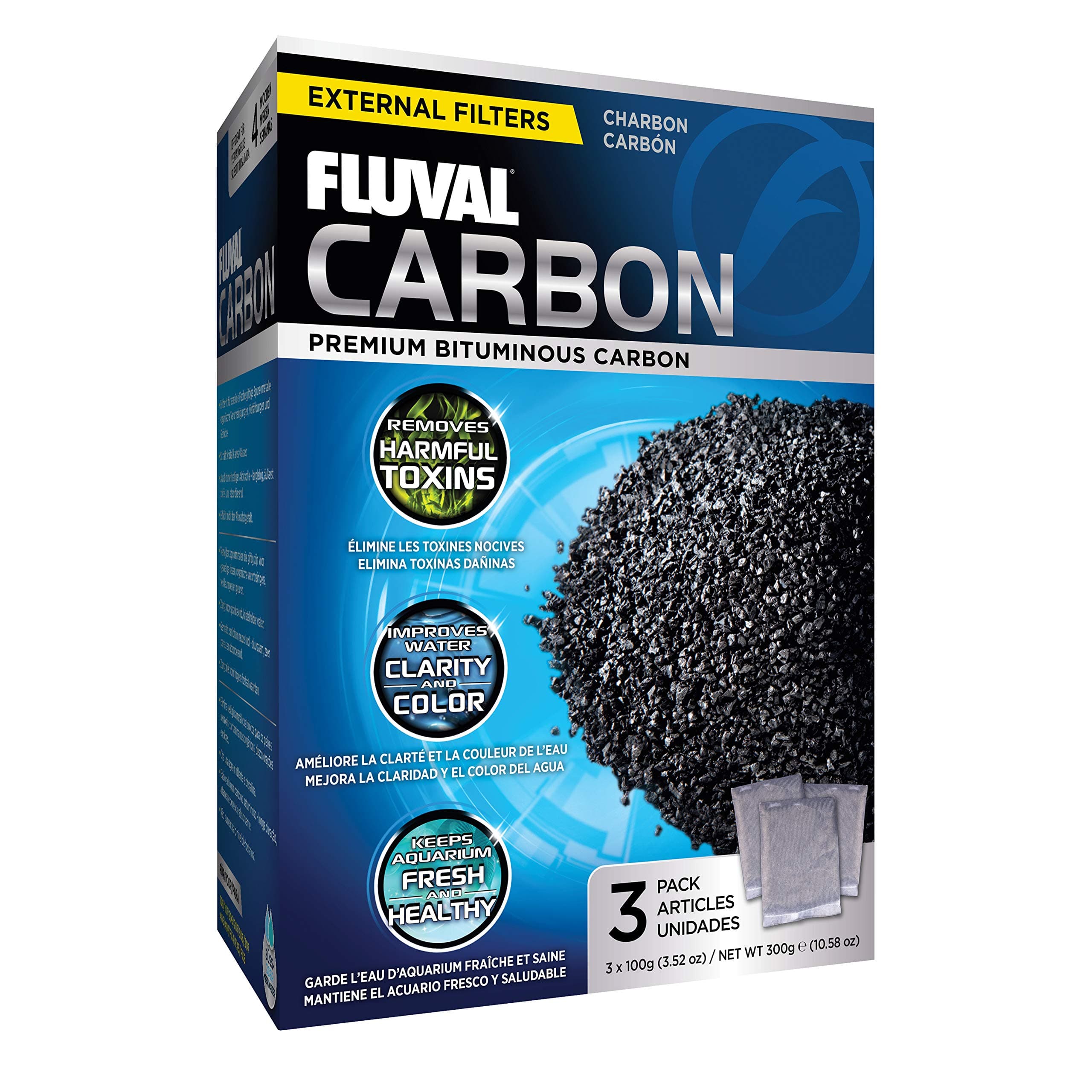 Fluval Carbon, 100 g (Pack of 3)