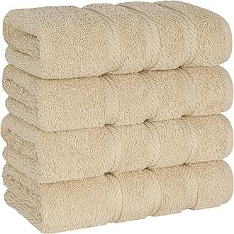 Luxury Hand Towels for Bathroom, 100% Cotton Turkish 4 Piece Hand Towel Set, 600 GSM Hand Face Towels for Kitchen, Beige Hand Towels