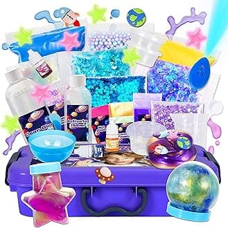 Galaxy Slime Kit for Boys - Fluffy DIY Slime Making Set, Kids Creation Kit and Super Birthday Party Favors Toys
