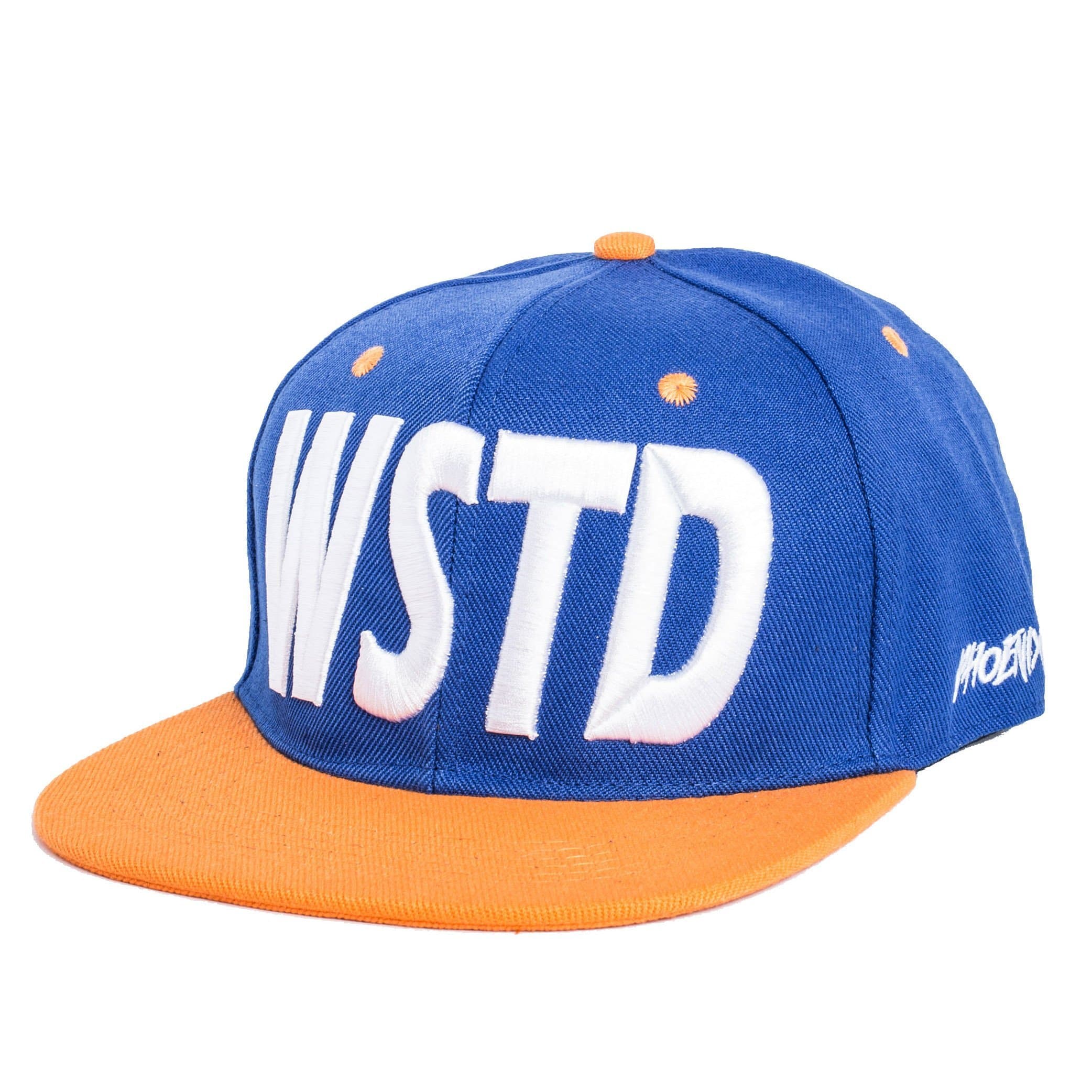Blackskies WSTD NY Snapback Cap Blue Orange Unisex Baseball Hat