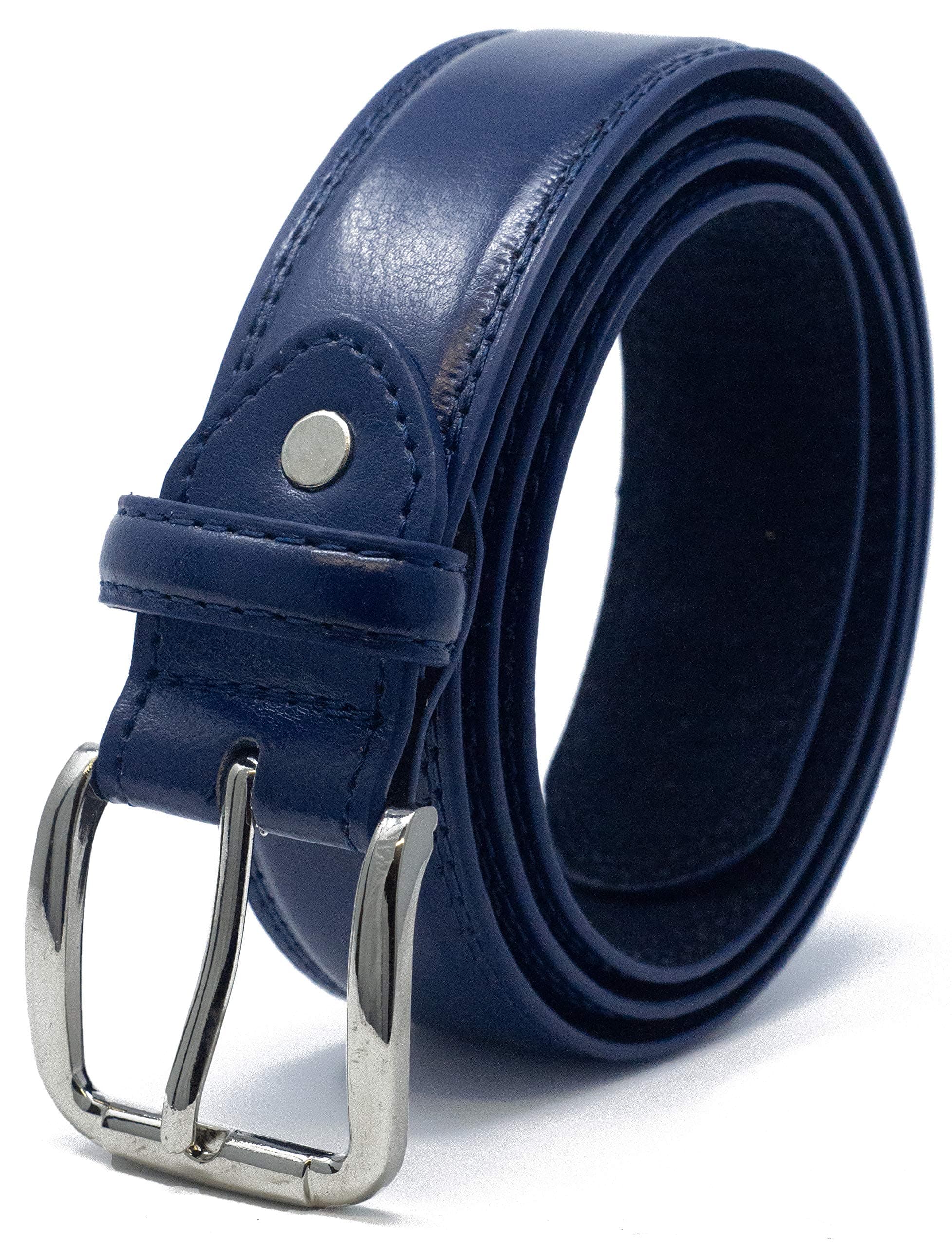 Mens Double Stitched Leather Lined Suit Trouser Belt