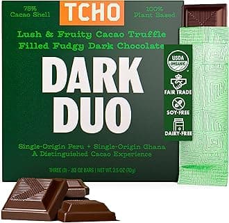 Organic Dark Duo Filled Dark Chocolate, 2.47 Ounce