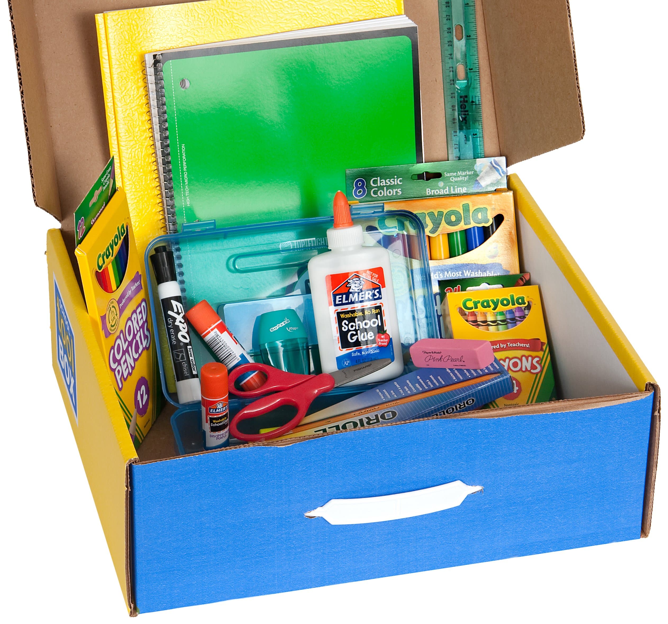 School Tool Box Second Grade Basic School Supplies Kit in Keepsake Box