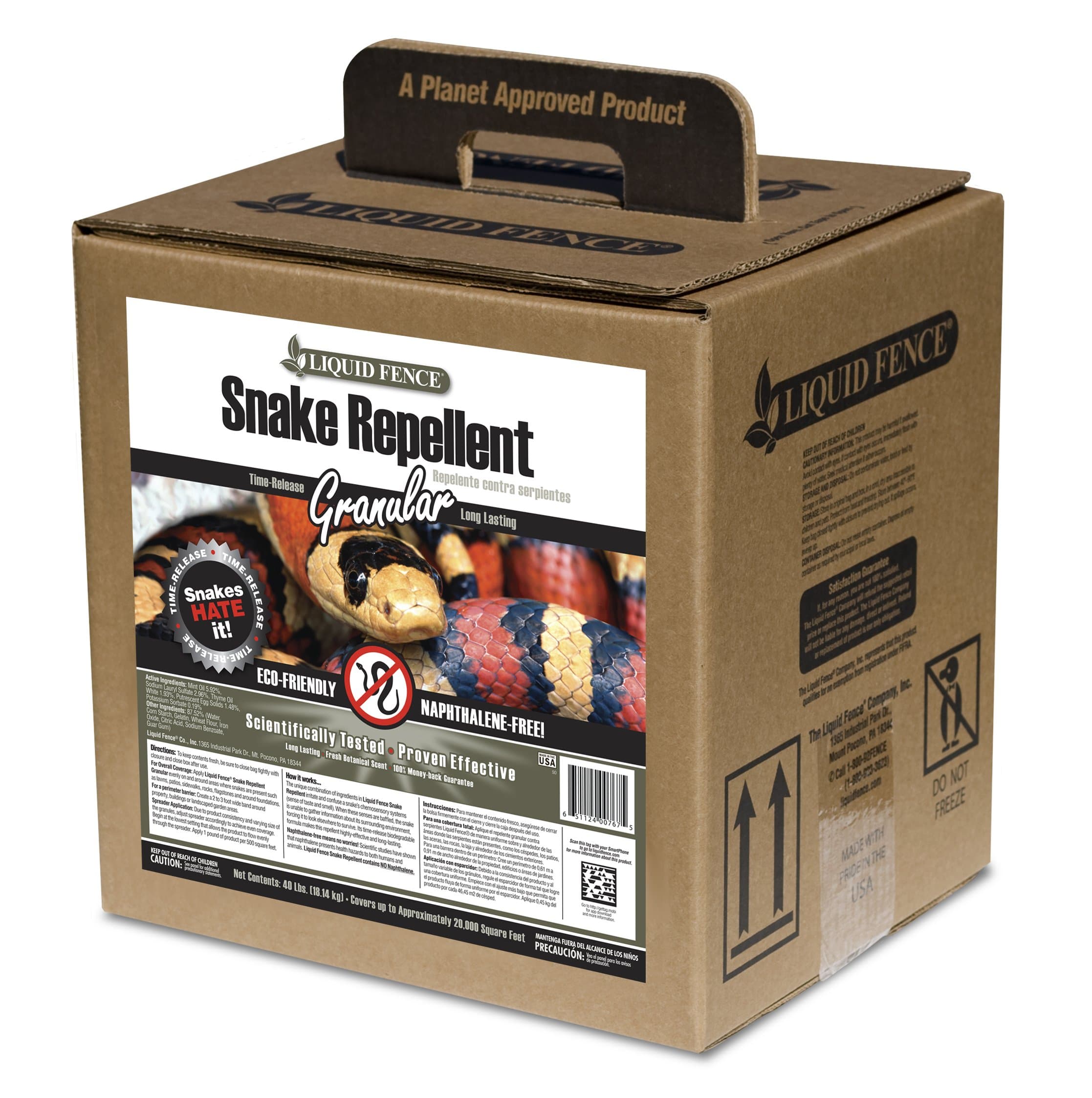 Liquid Fence Granular Snake Repellent, 40-Pound