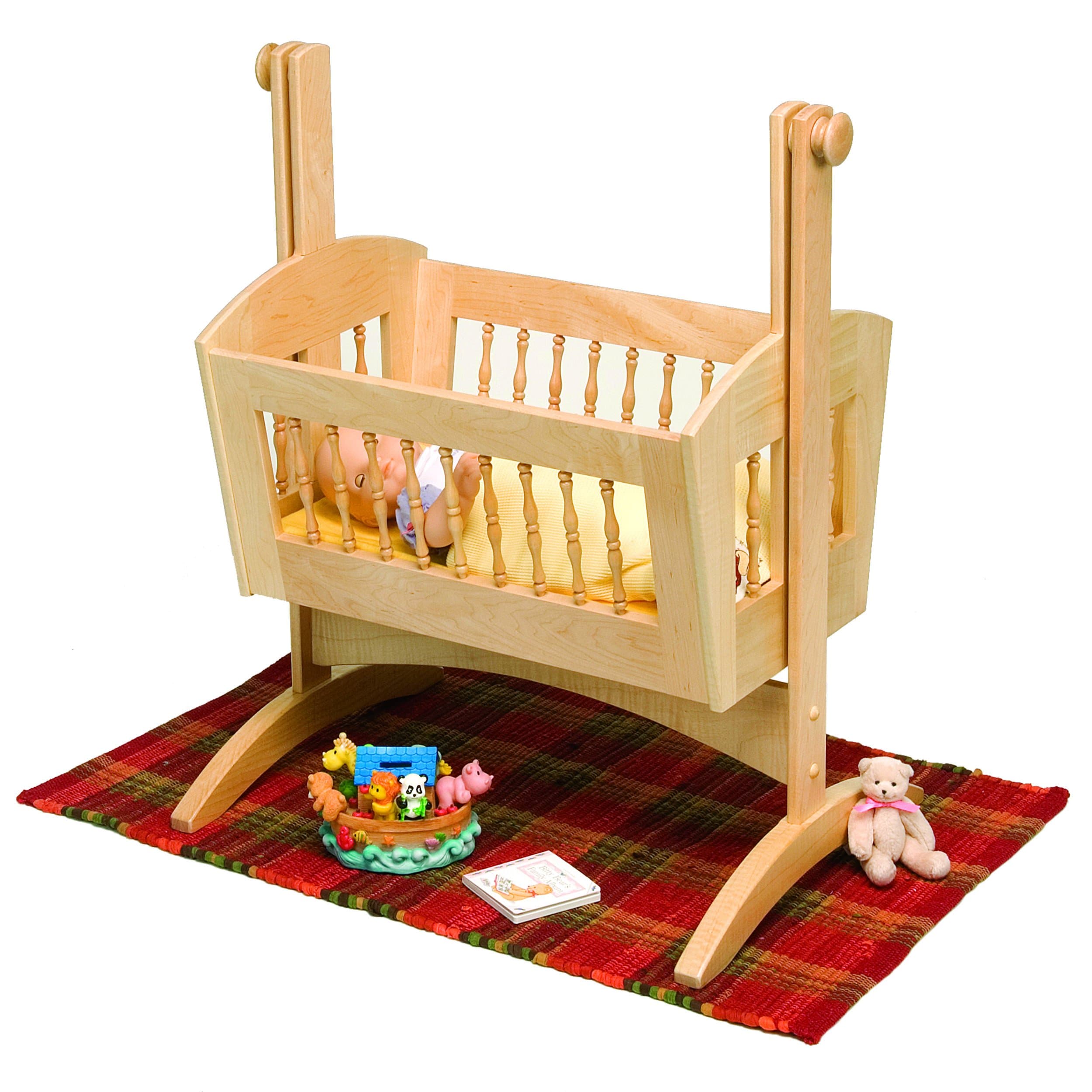 Woodworking Project Paper Plan To Build Pendulum Doll Cradle - Material Not Included