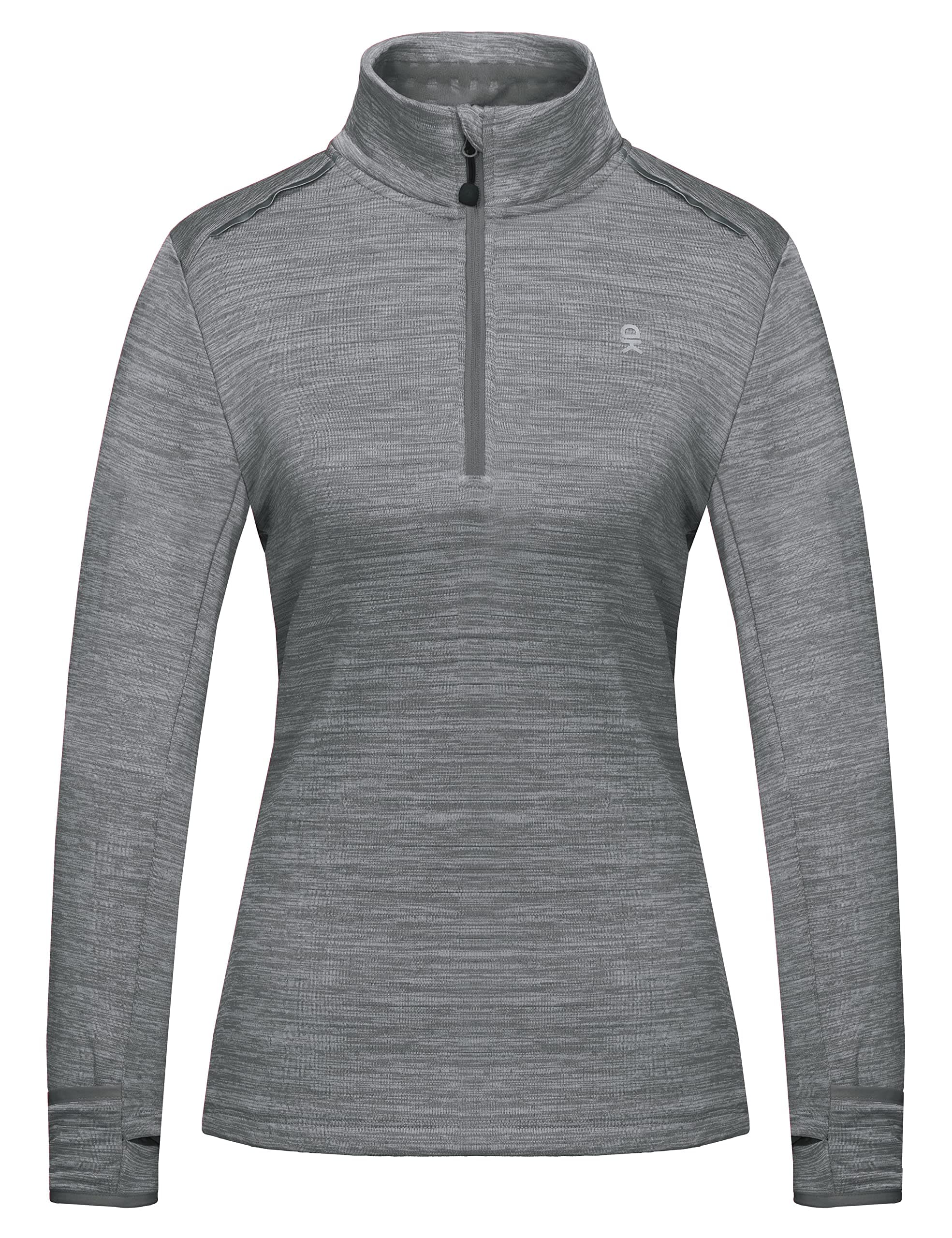 Little Donkey Andy Women's Half Zip Athletic Pullover Shirts Long Sleeve Quick Dry T Shirt Running Workout Gym Golf