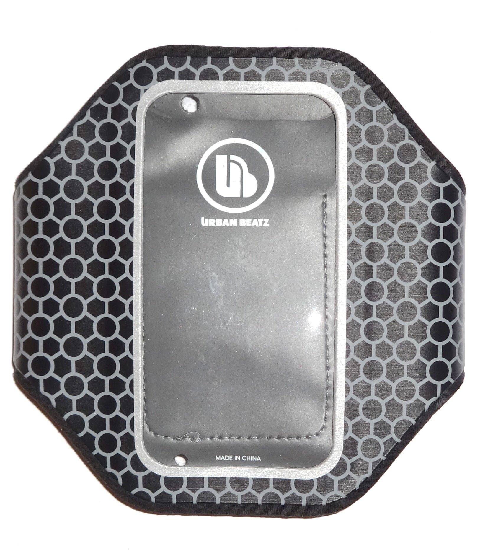 Urban Beatz Pro Active Reflective Band UB-PH5A8-101 for iPhone 5/4S/4 with Credit Card & ID Pocket Silver/Black