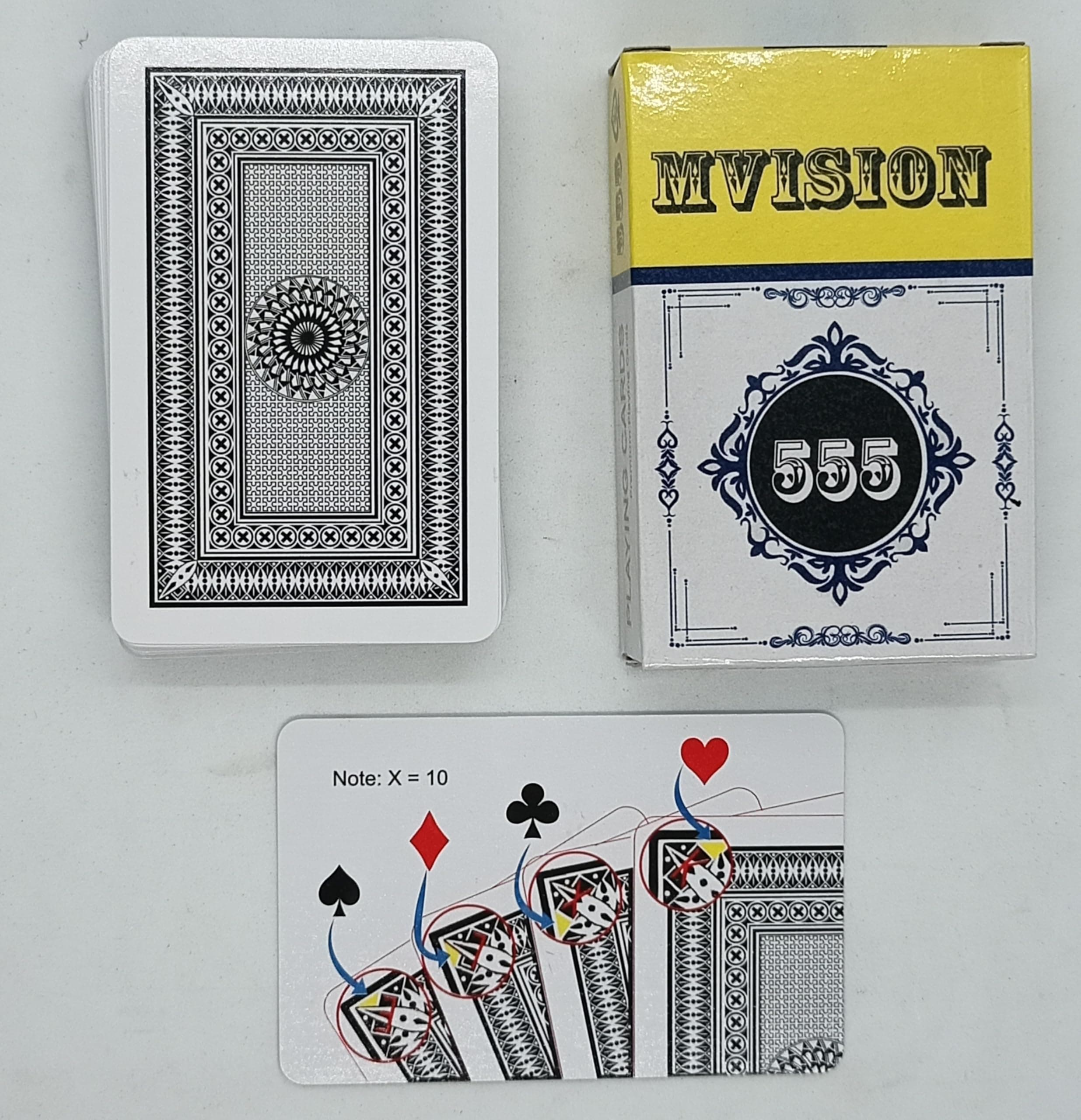 Plastic 555 Mark Deck Playing Card (Black) / Plastic Cheating Magic Playing Card