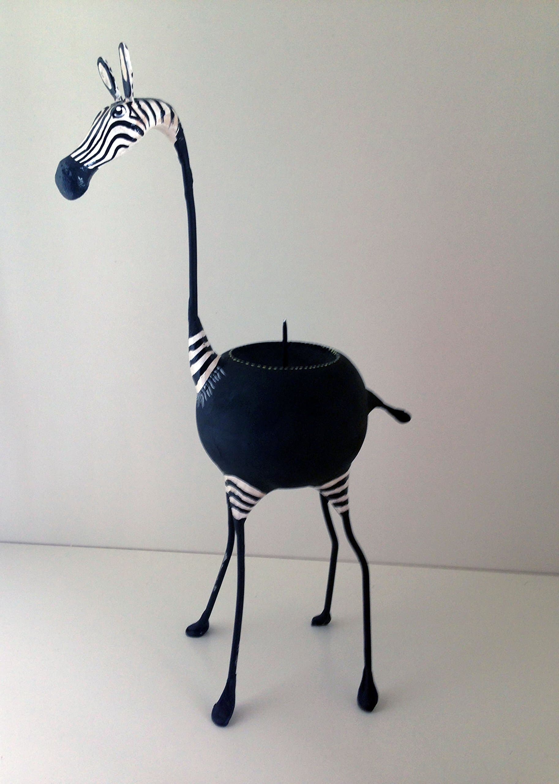 Whimsical Animal Candle Holder- Zebra