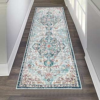 Pauwer Boho Hallway Runner Rug 2x6 Washable Entryway Area Rugs Non Slip Farmhouse Vintage Floor Mat Carpet Runner for Hallways Laundry Room Kitchen Bathroom Bedroom