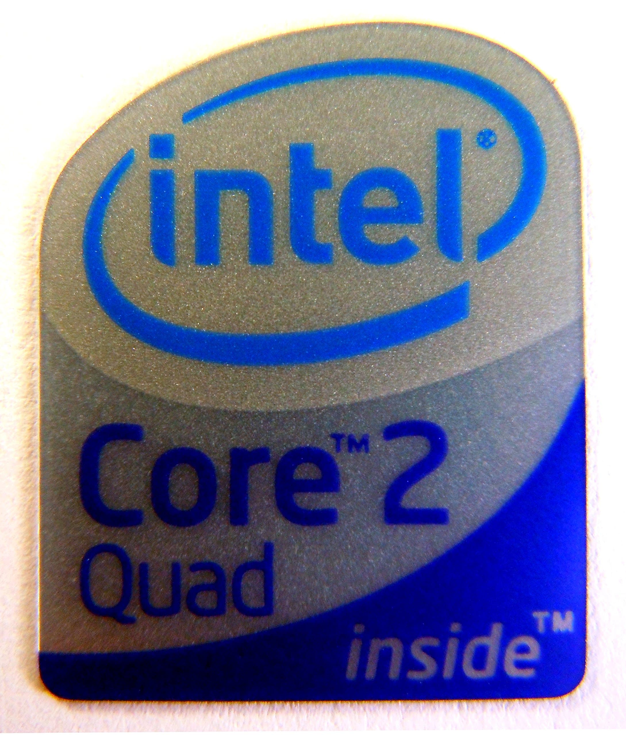 VATH Sticker Compatible with Intel Core 2 Quad Silver Top 19 x 24mm [45]