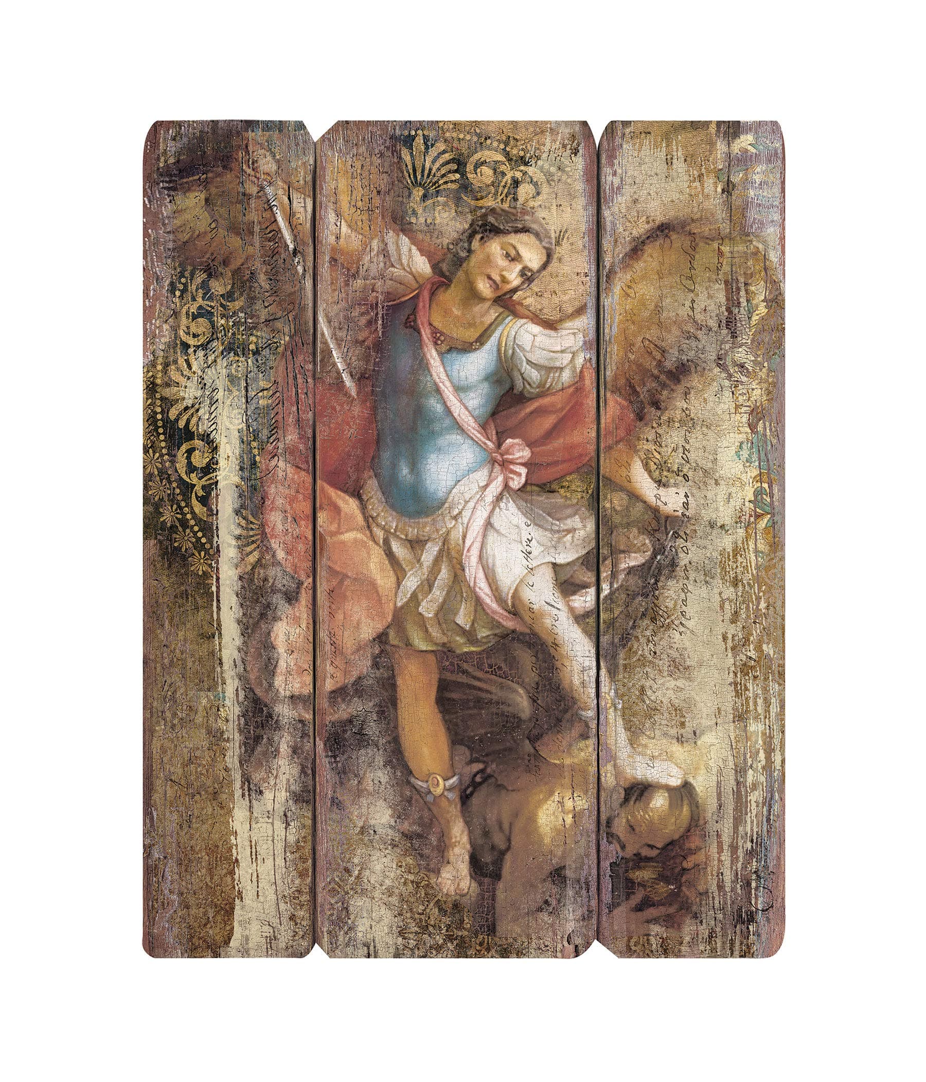 Joseph's Studioby Roman - St. Michael Decorative Wall Decoration Panel, 15'' H, Courageous Panels, Medium Density Fiberboard, Home Decor, Religious, Giftware, Beautiful Detail
