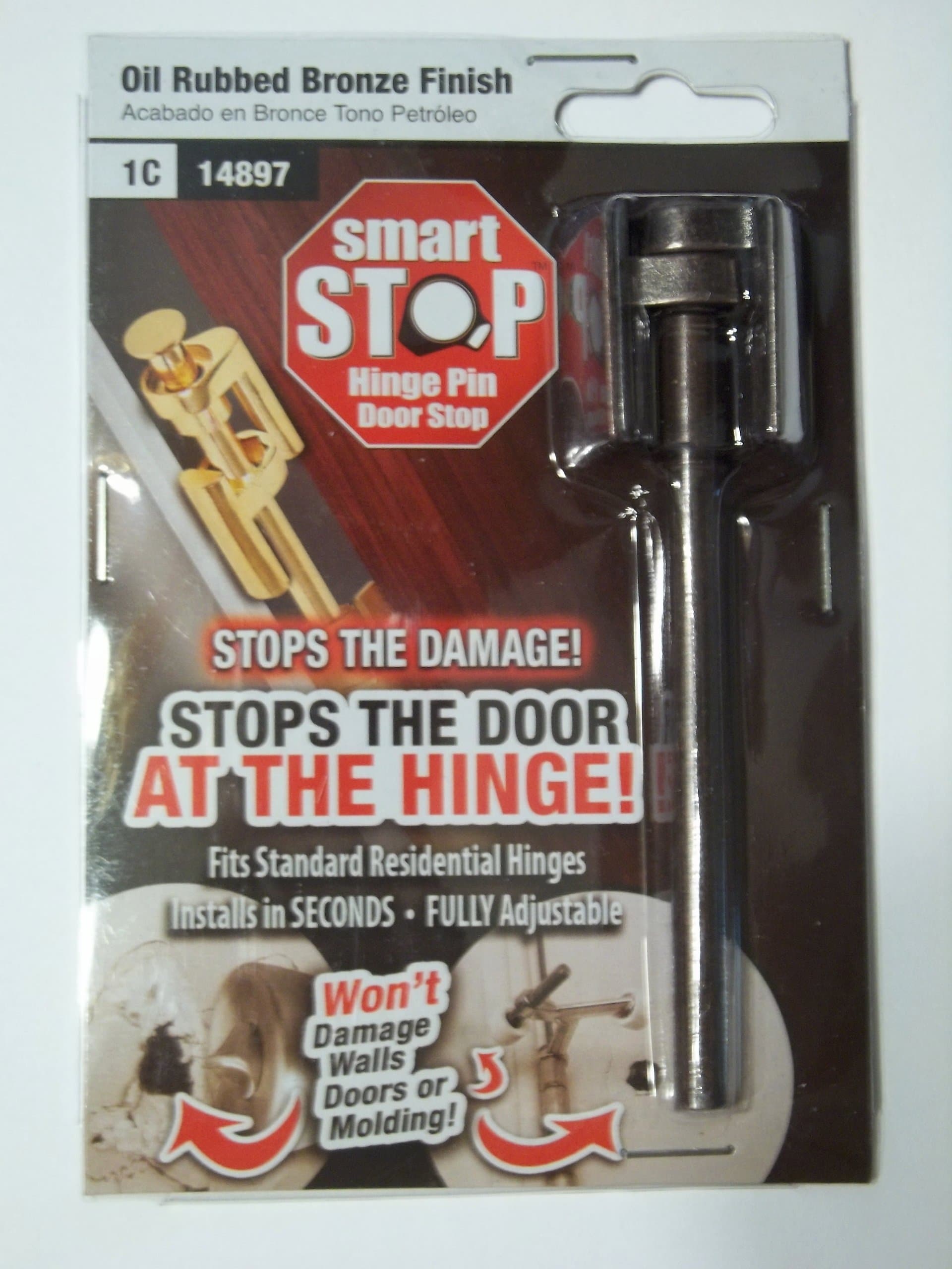 SmartStop Oil-Rubbed Bronze Hinge Pin Doorstop