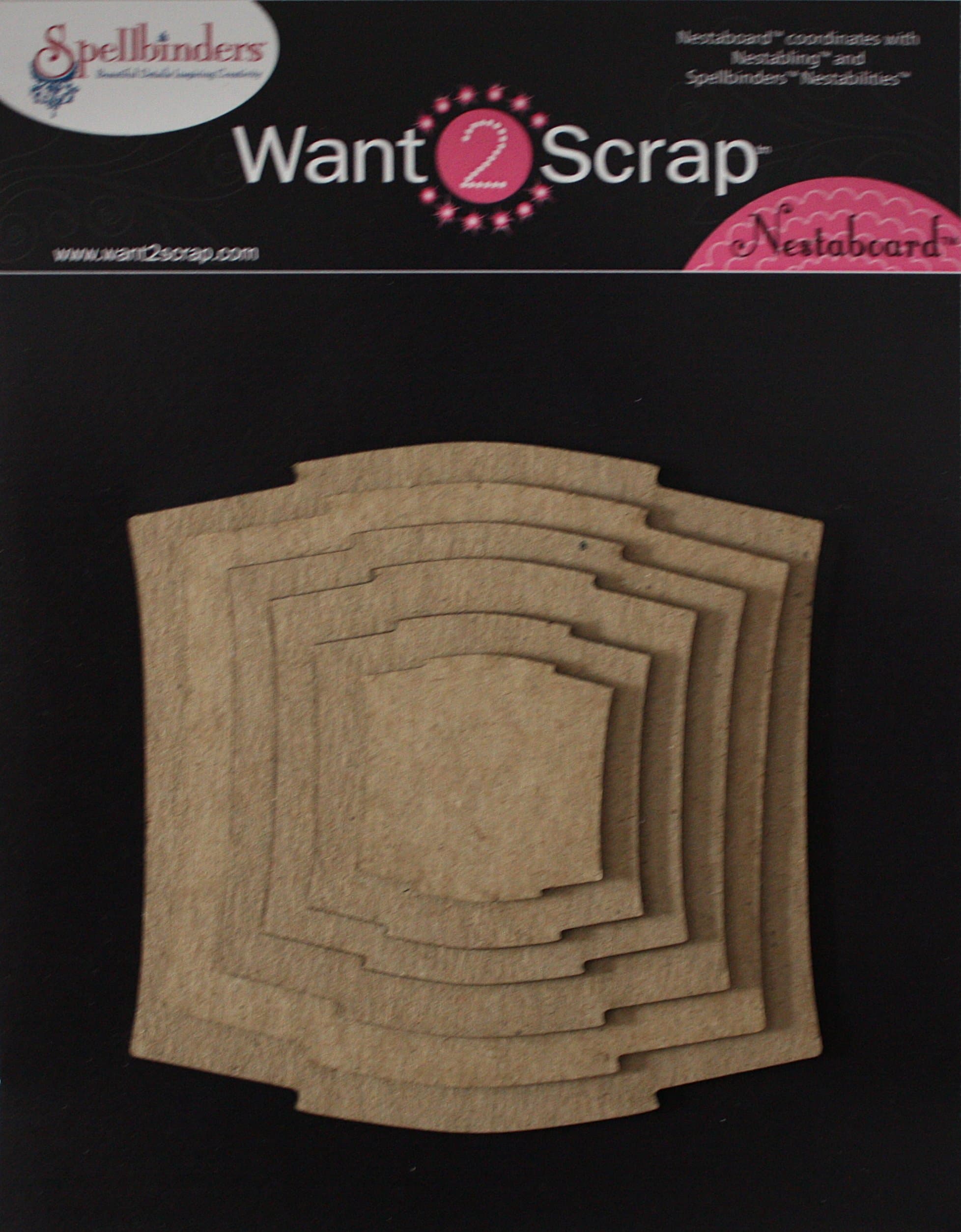 Want2Scrap Nestaboard Chipboard, Labels Two