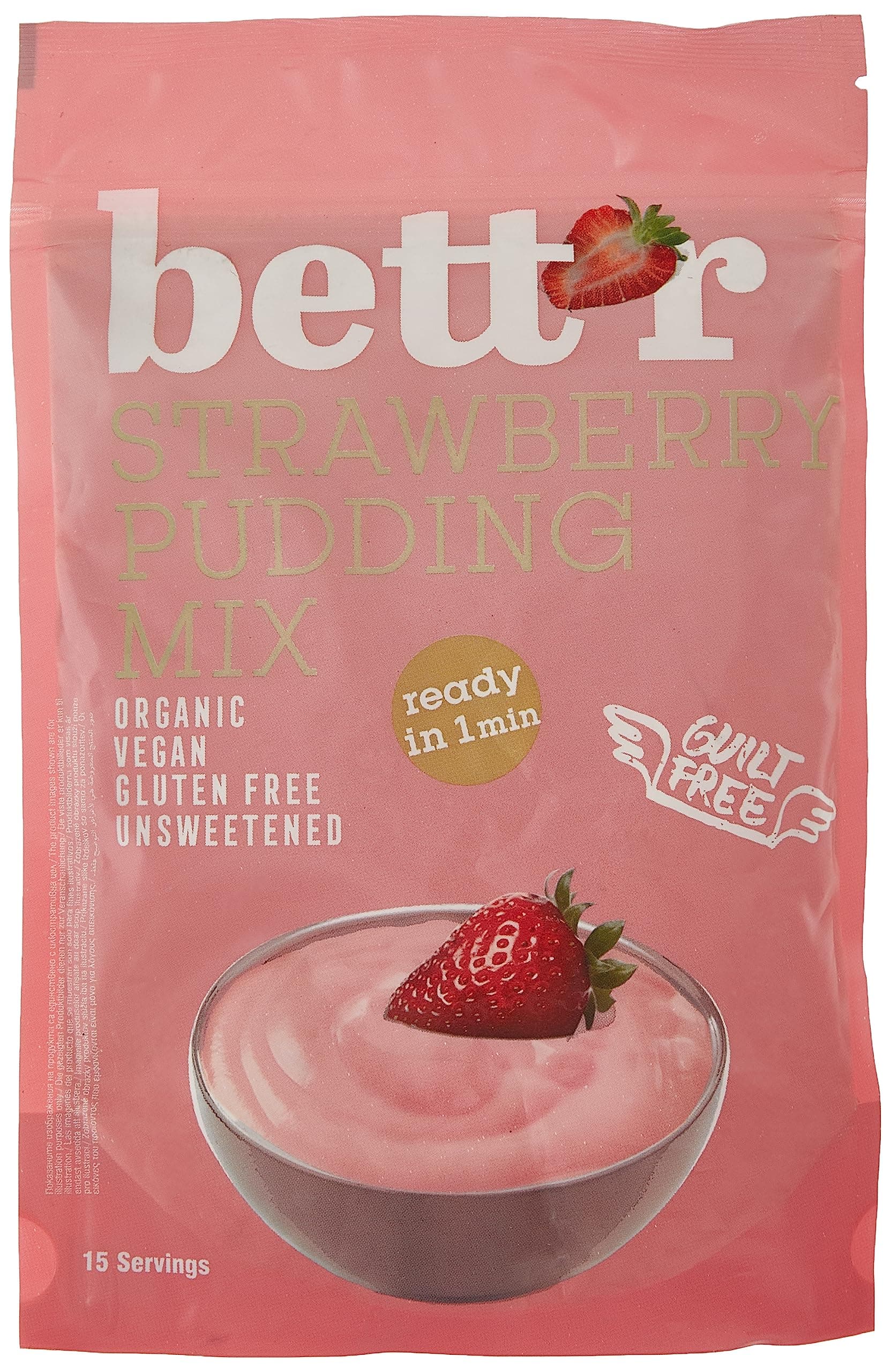 BETT'R STRAWBERRY PUDDING MIX 150G, large