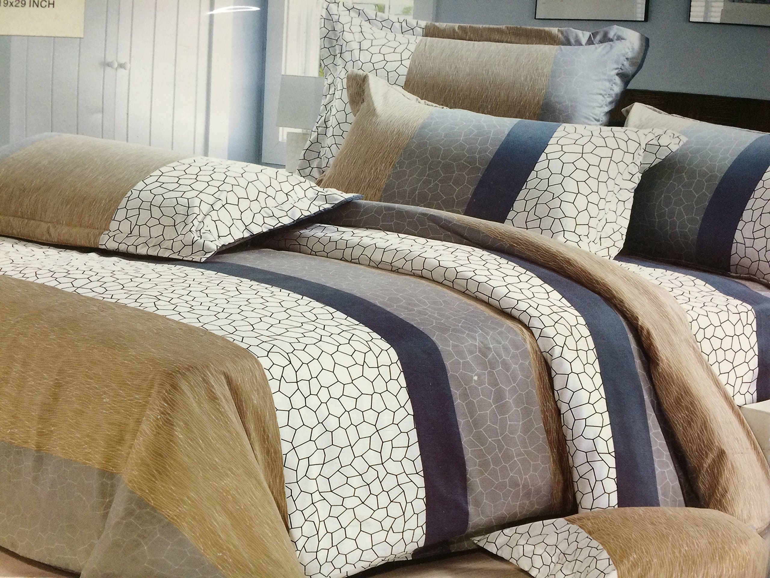 Casual Stripped Designs for King Size 4pc Bedding Set (Style1)