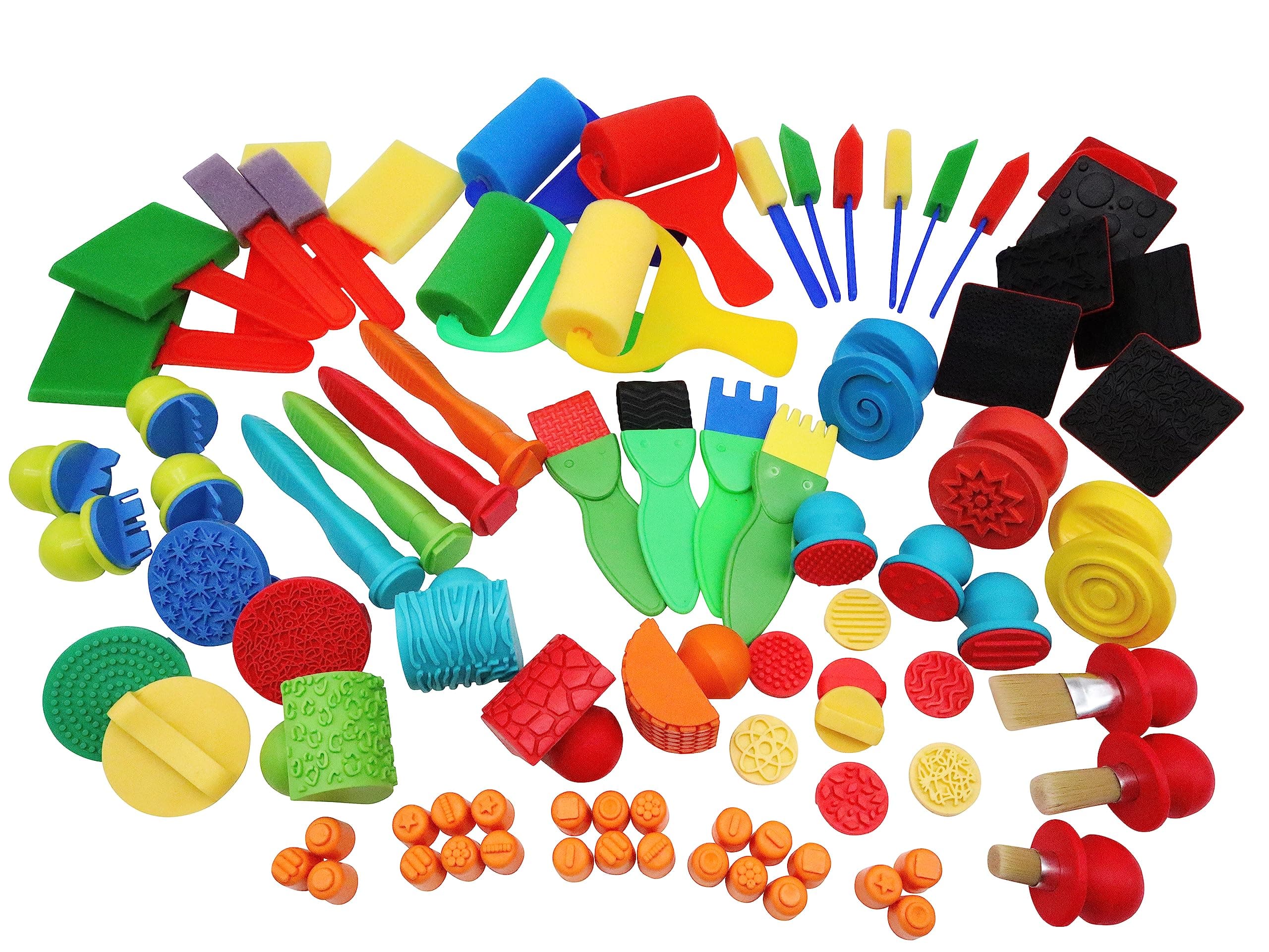 Craftplay Bumper Mark Making Set for Painting | Set Includes 83 Unique Paint Mark Making Tools | Kids Painting Set