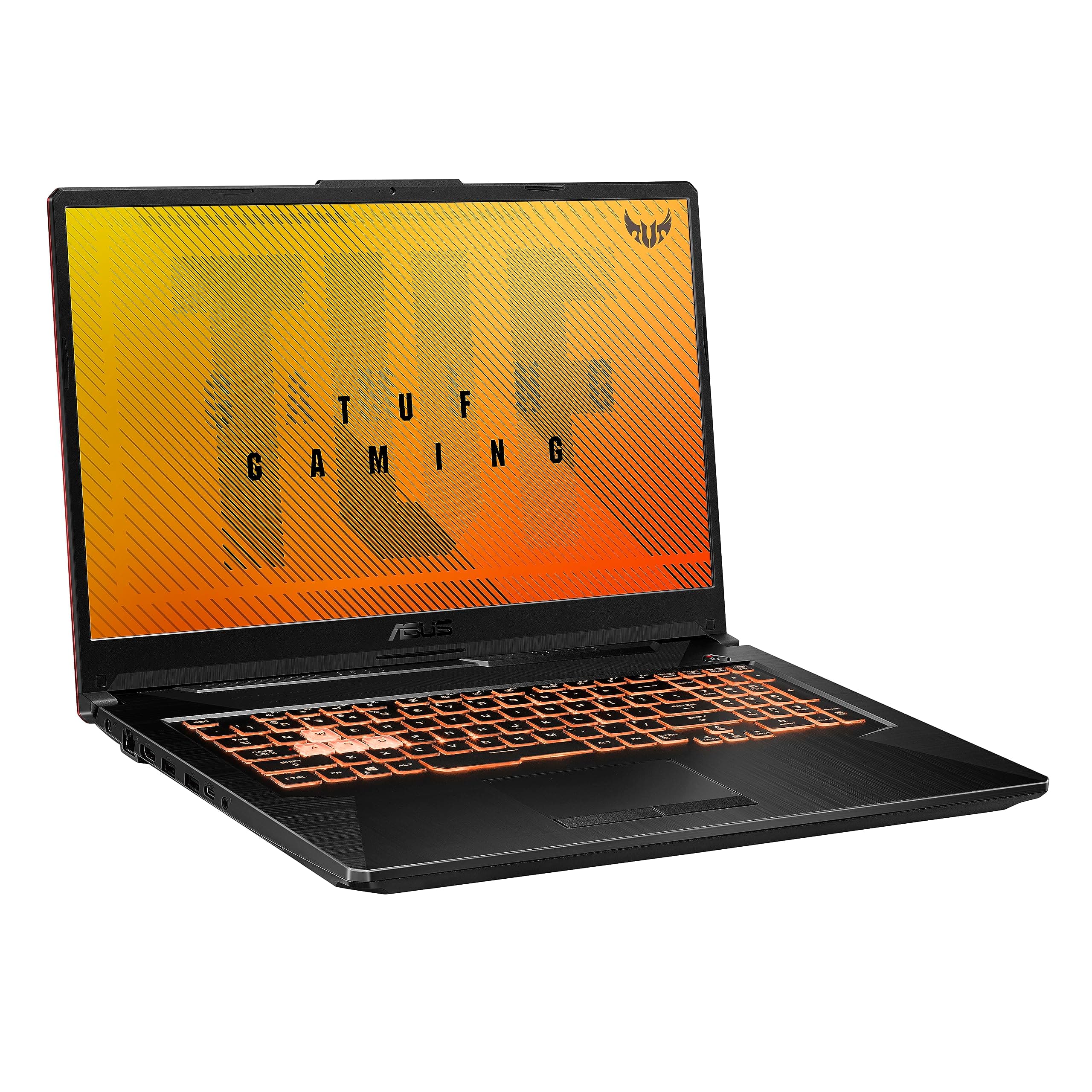 ASUS TUF Gaming A17 Gaming Laptop, 17.3â€ 144Hz FHD IPS-Type Display, AMD Ryzen 5 4600H, GeForce GTX 1650, 8GB DDR4, 512GB PCIe SSD, RGB Keyboard, Windows 11 Home, Bonfire Black Color, FA706IH-RS53