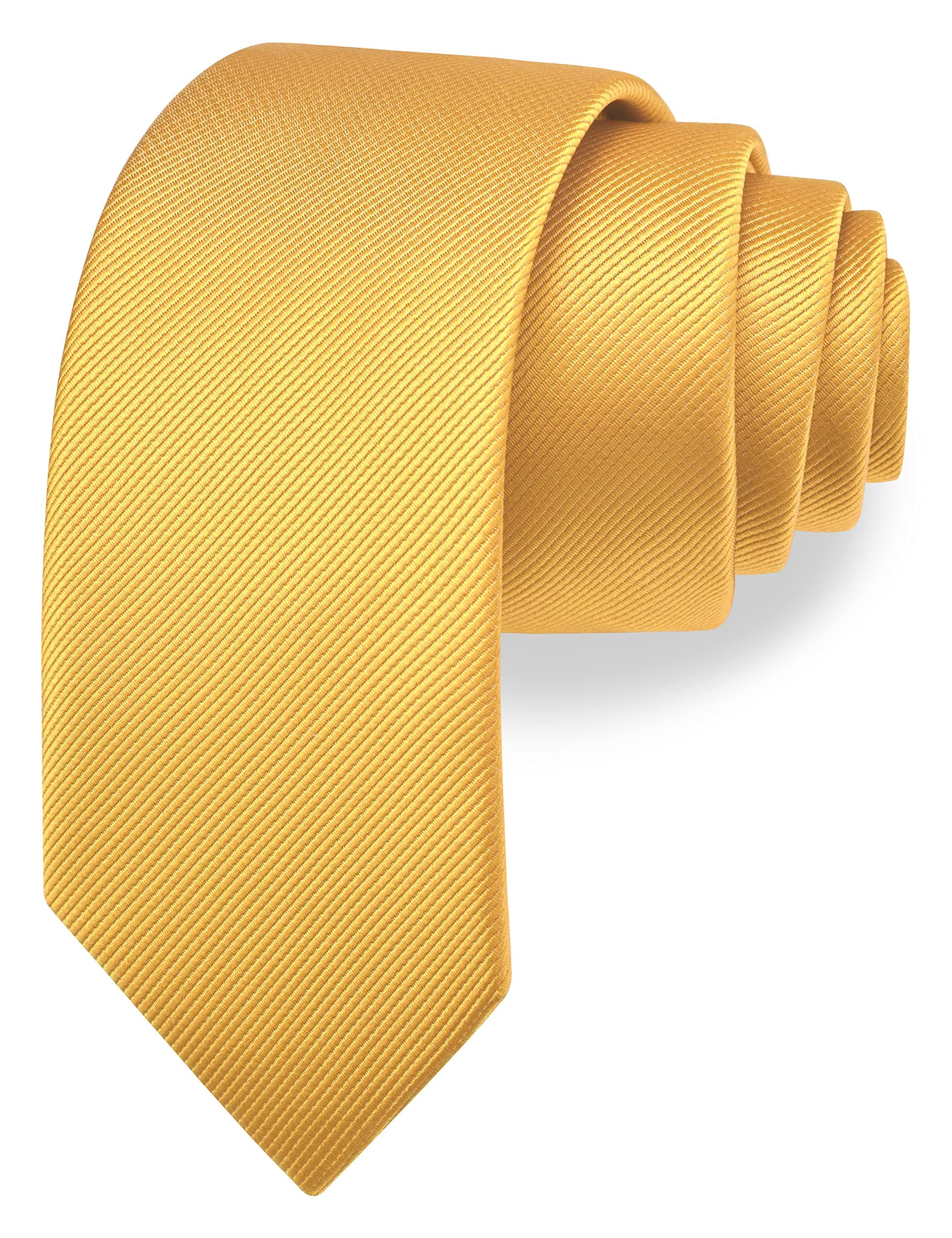 2.4"（6cm） Solid Pure Color Skinny Tie Plain Slim Necktie for Men