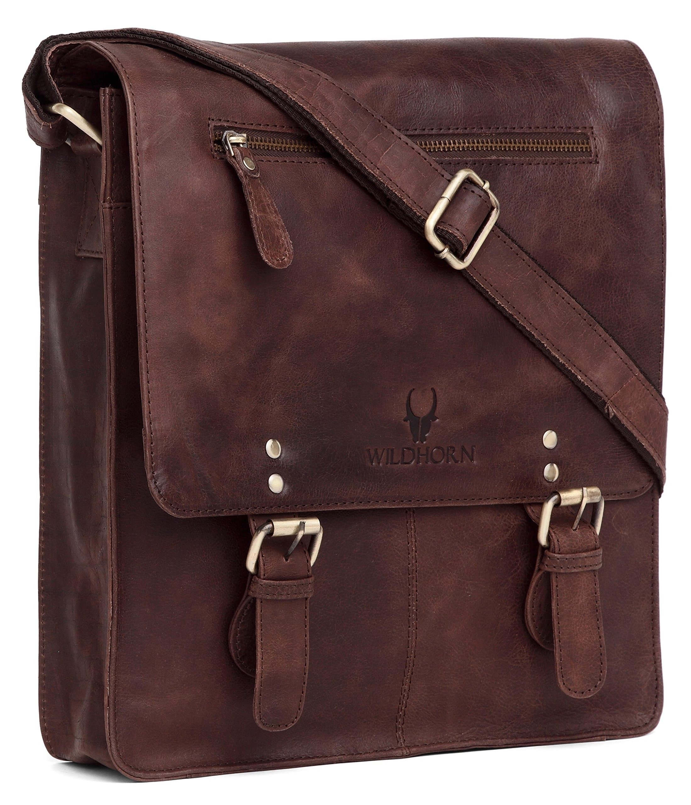- Leather Sling Messenger Bag For Men