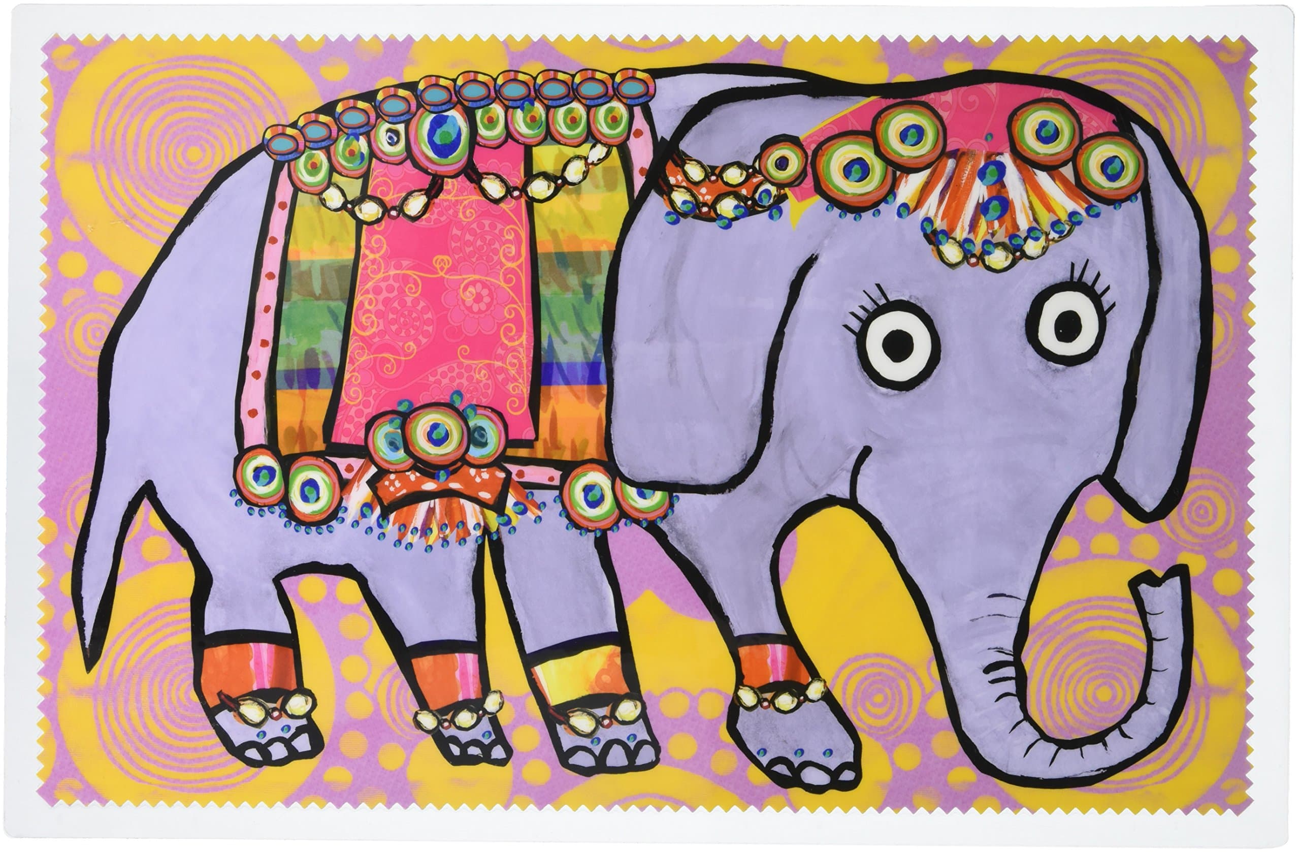 C.R. Gibson Imagination Mat, by Emily Green, Durable Laminated Mat for Playtime and Mealtime, Measures 17.4" x 11.3" - Here I Come Bollywood