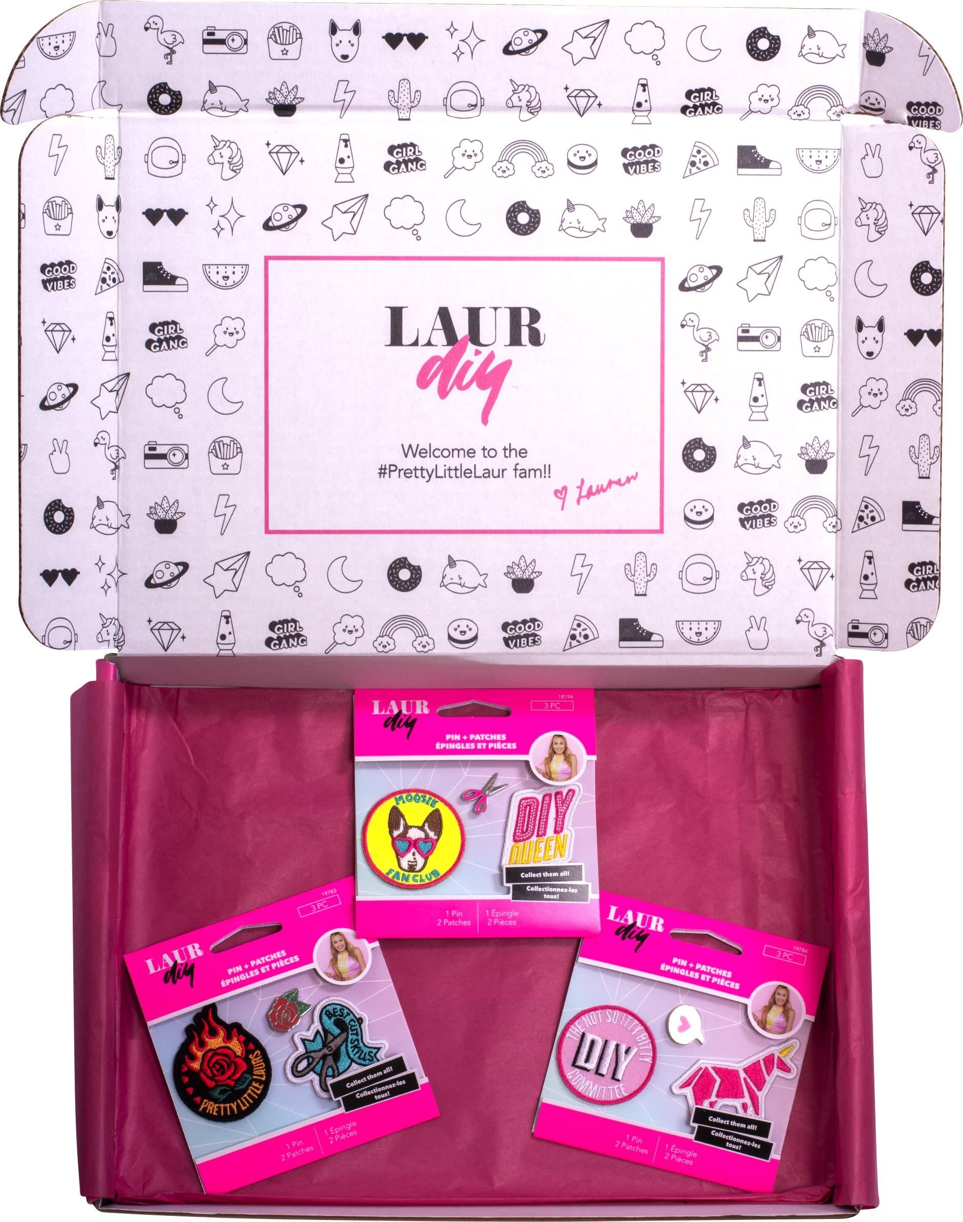 Leather Studio LaurDIY 9 pc Pins & Patches Set, Multicolor