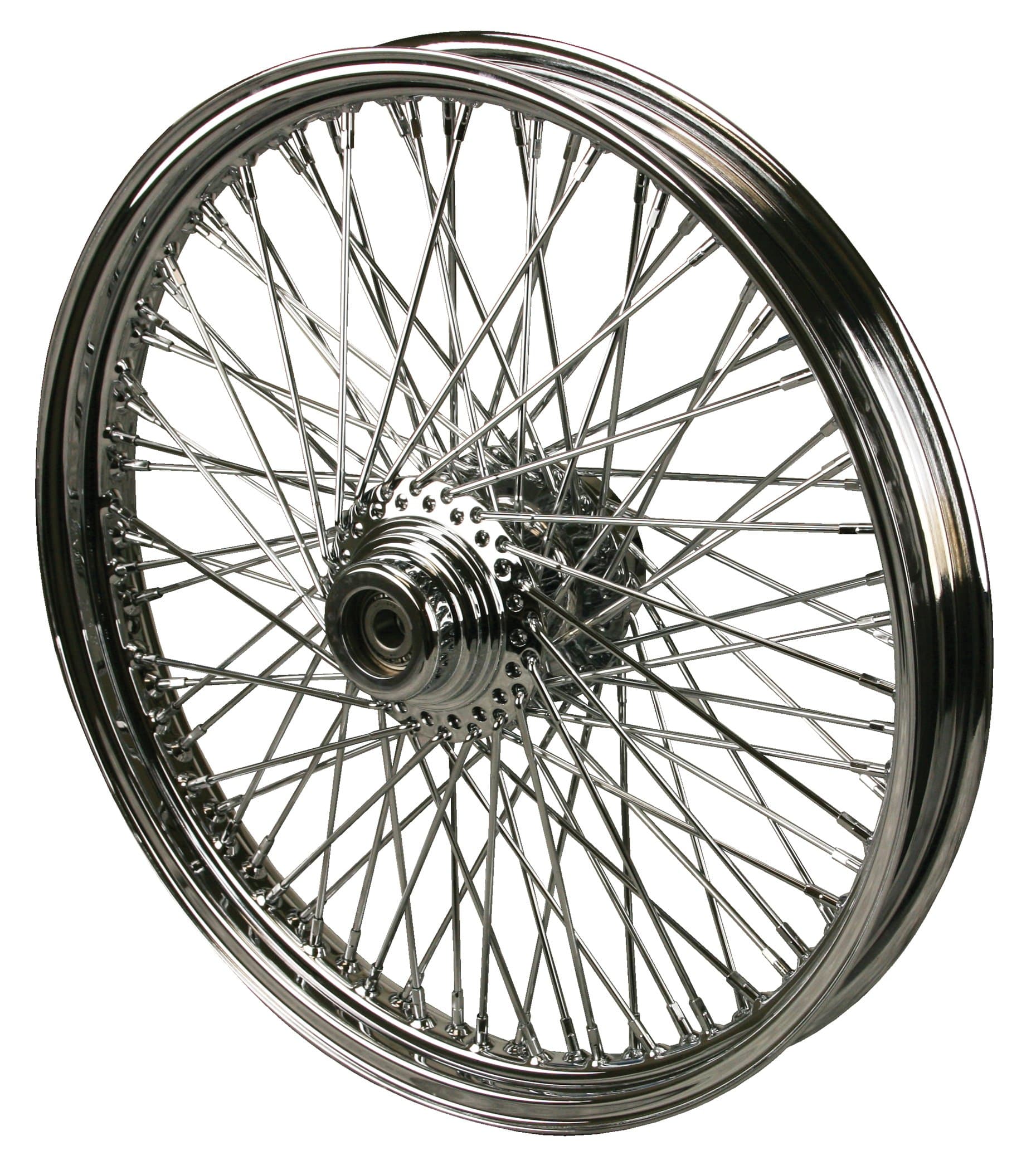 Ultima Complete Chrome 80 Spoke Front Wheel 21" x 2.15" Billet Hub,FXST/FXDWG SingleDisc 84/99, 36-411