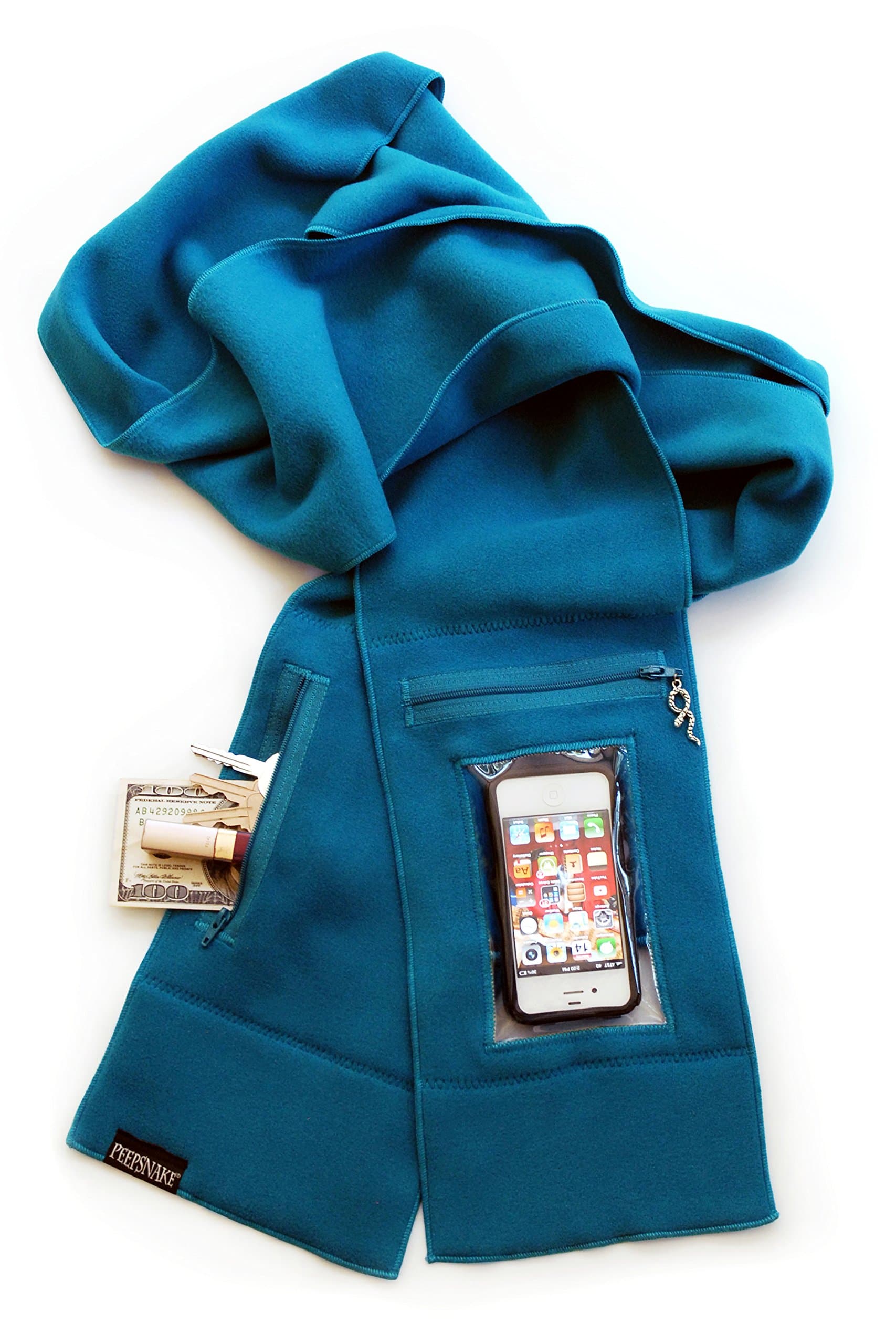 Peepsnake Smart Phone Scarf, Clear Touch Pocket, Back Camera Window, Xtra Pouch