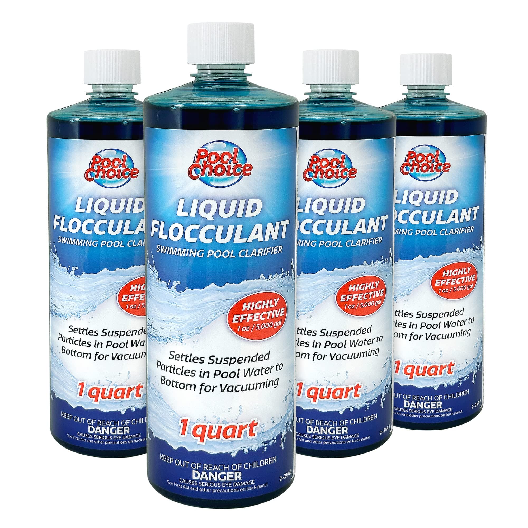 Pool Basics 2440PB-02 Drop Down Liquid Flocculent for Swimming Pools (2 Pack), 1 quart