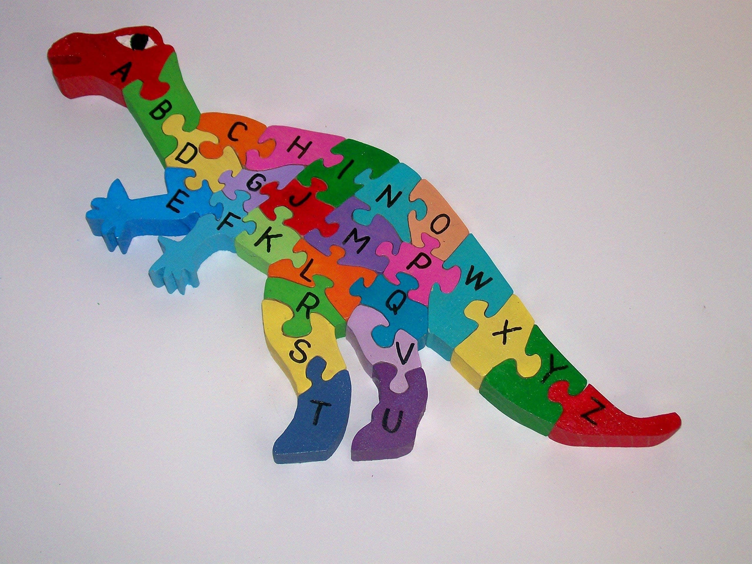 Child's Dinosaur Iguanodon Alphabet Puzzle