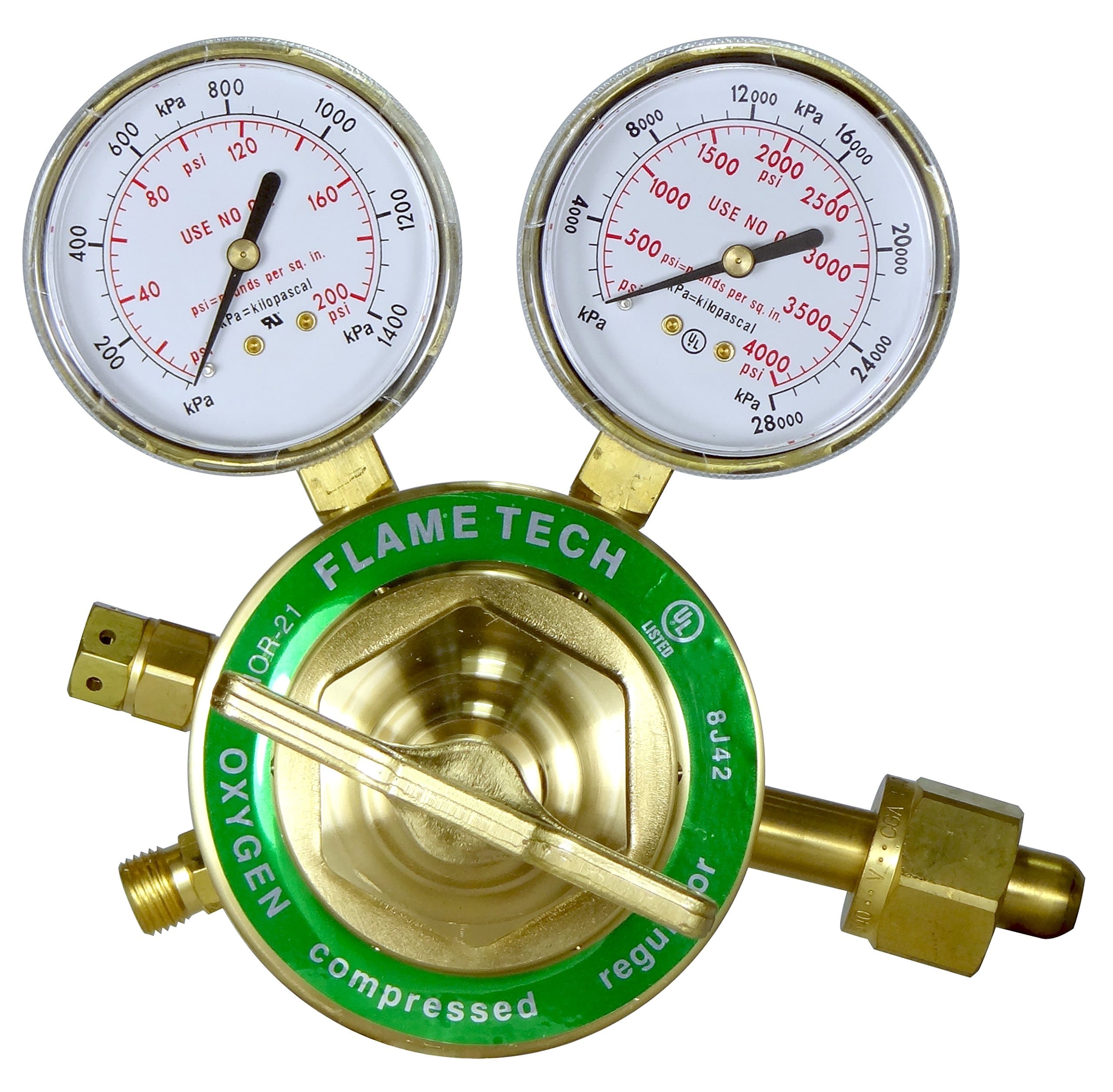 Flame Technologies VHOR-21 Heavy Duty Oxygen Regulator, Victor Compatible